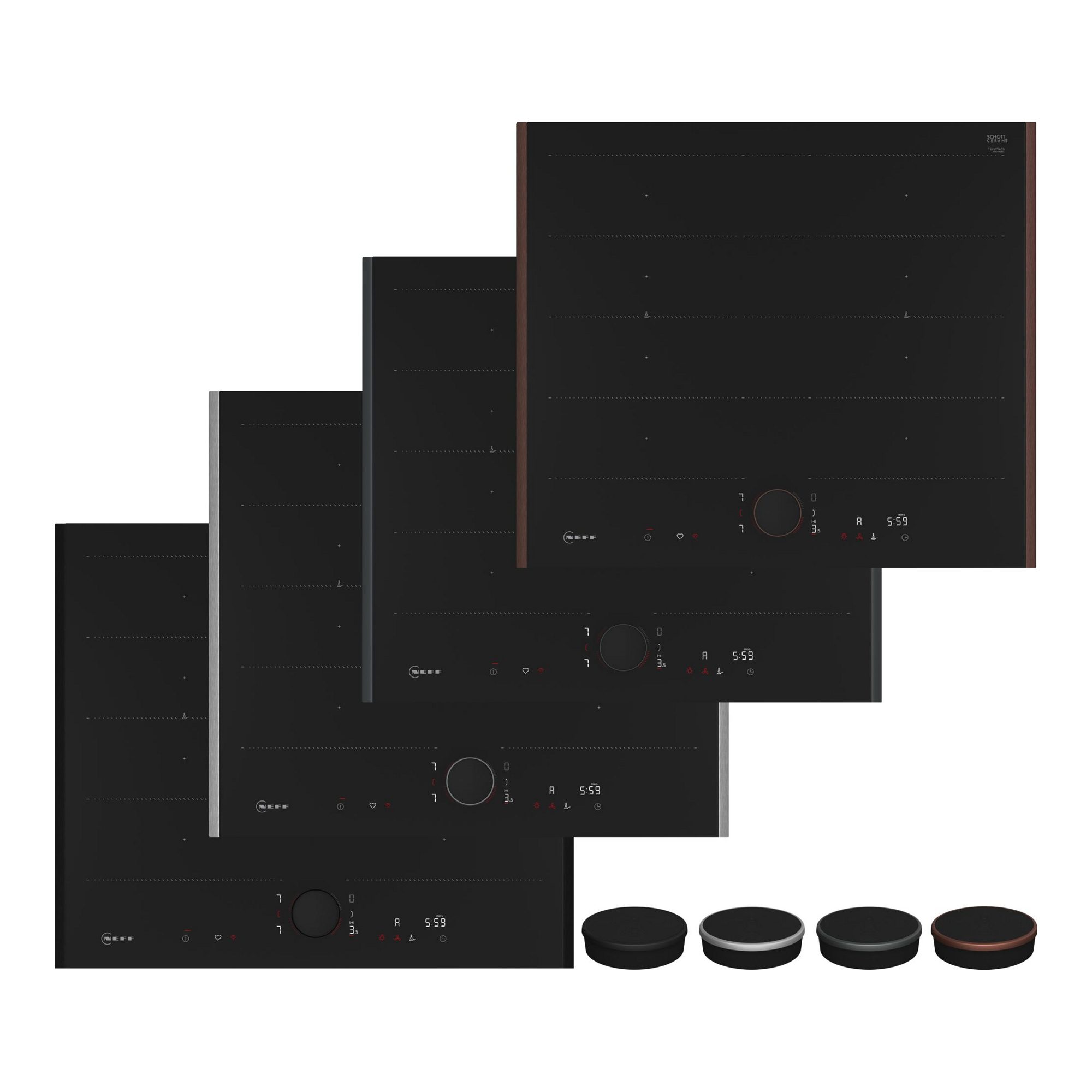 Neff  61cm N90 Flex Design 4 Zone Flex Induction Hob T66YYY4C0 - MULTICOLOURED