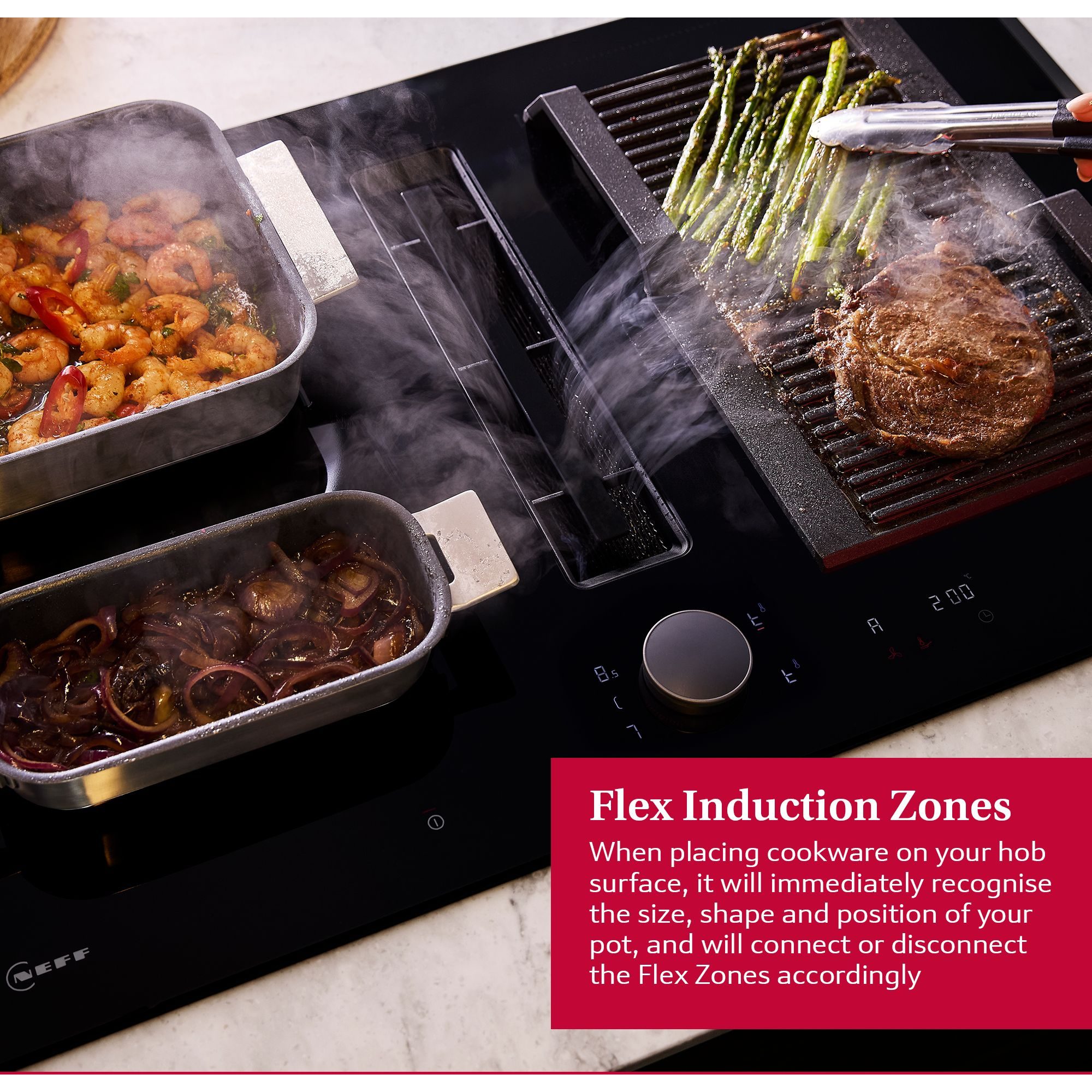 Neff 84cm N90 Flex Design Air Venting Flex Induction Hob V68YYX4B0 - MULTICOLOURED Neff 84cm N90 Flex Design Air Venting Flex Induction Hob V68YYX4B0 - MULTICOLOURED