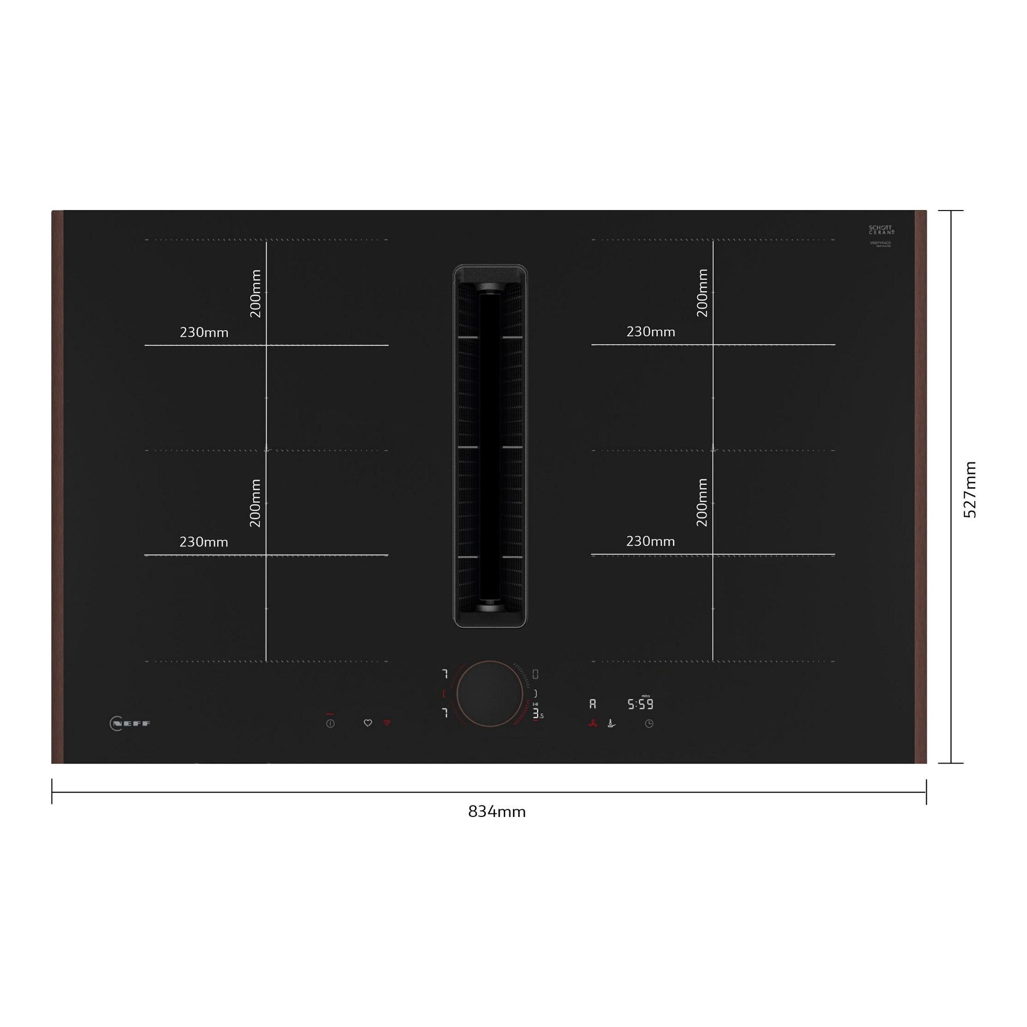 Neff 84cm N90 Flex Design Air Venting Flex Induction Hob V68YYX4C0 - MULTICOLOURED Neff 84cm N90 Flex Design Air Venting Flex Induction Hob V68YYX4C0 - MULTICOLOURED