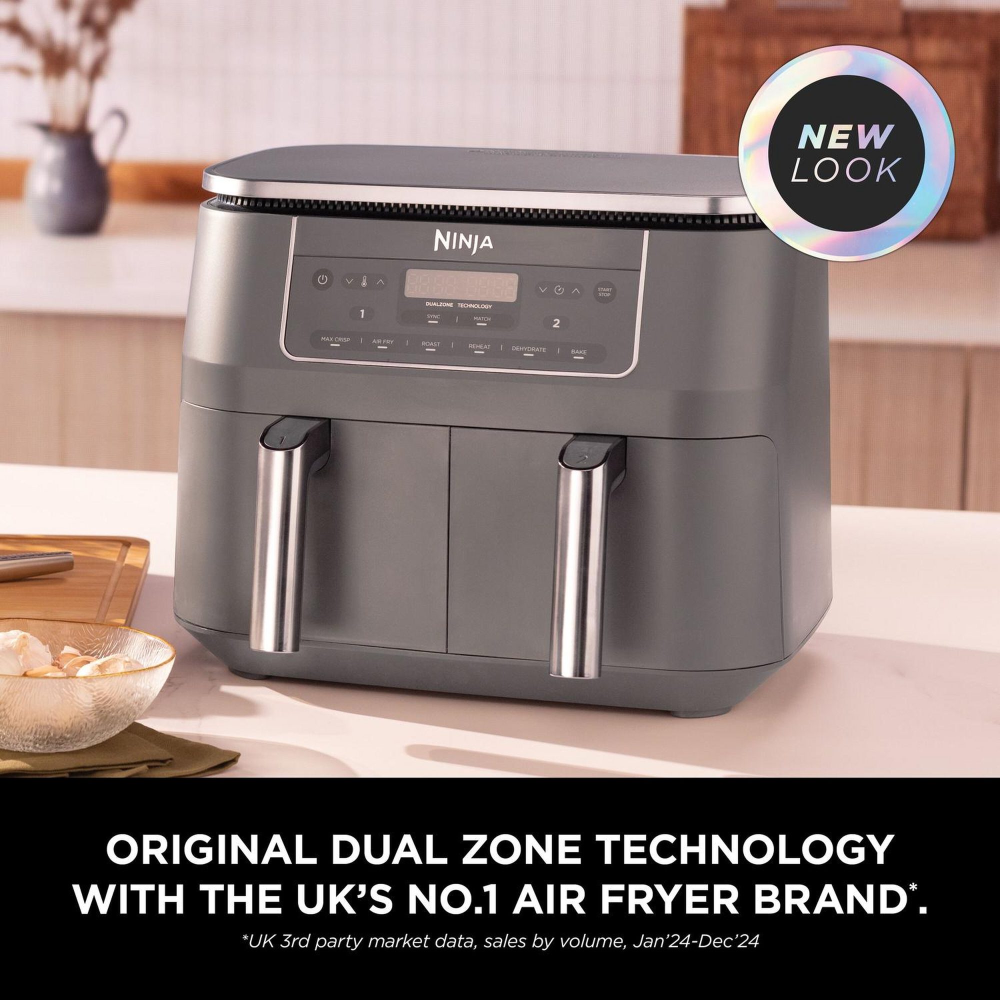 Ninja Dual Zone 7.6L Air Fryer DZ300UK - Grey Ninja Dual Zone 7.6L Air Fryer DZ300UK - Grey