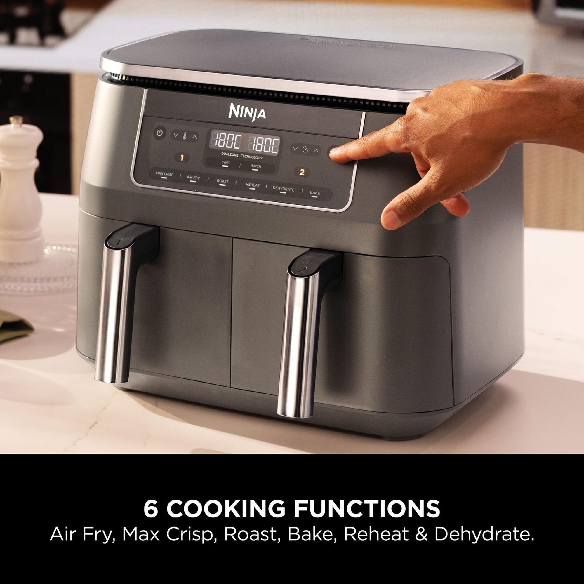 Ninja Dual Zone 7.6L Air Fryer DZ300UK - Grey Ninja Dual Zone 7.6L Air Fryer DZ300UK - Grey