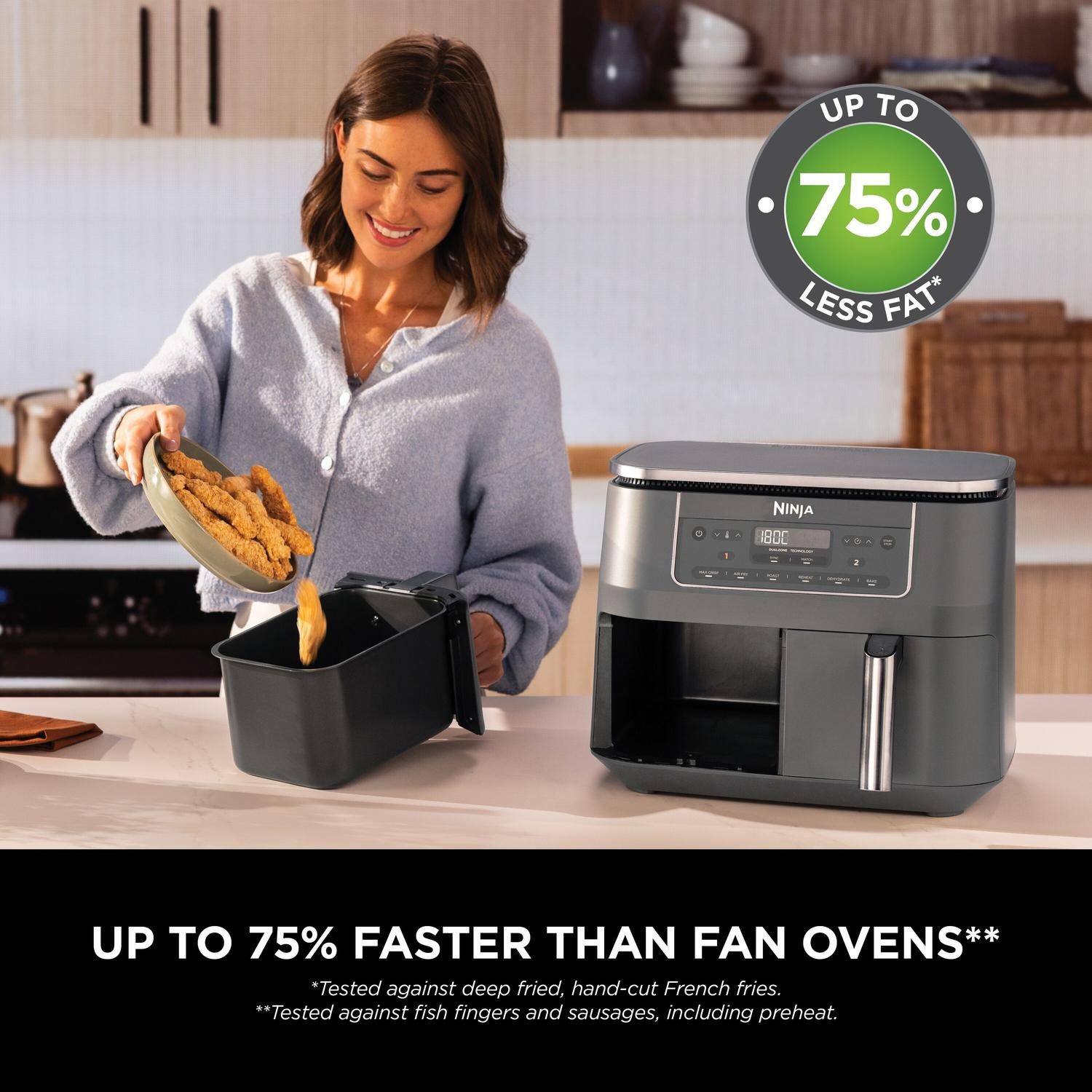 Ninja Dual Zone 7.6L Air Fryer DZ300UK - Grey Ninja Dual Zone 7.6L Air Fryer DZ300UK - Grey
