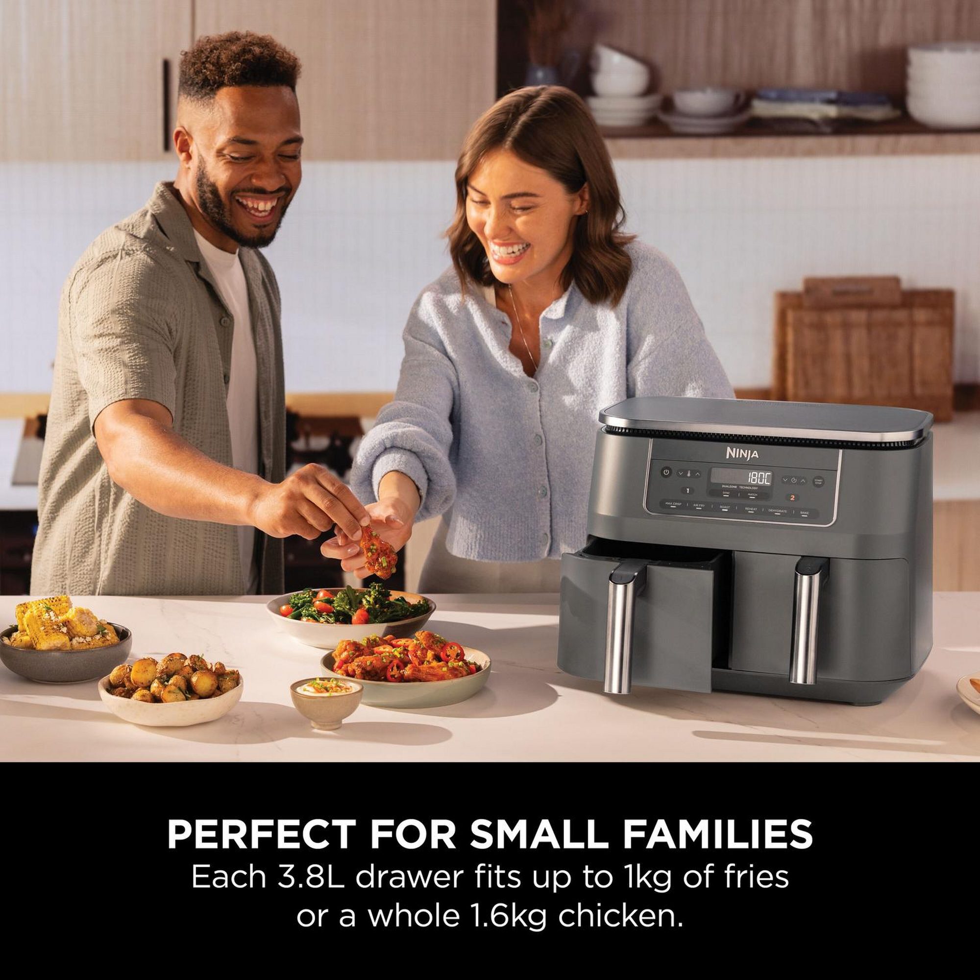 Ninja Dual Zone 7.6L Air Fryer DZ300UK - Grey Ninja Dual Zone 7.6L Air Fryer DZ300UK - Grey