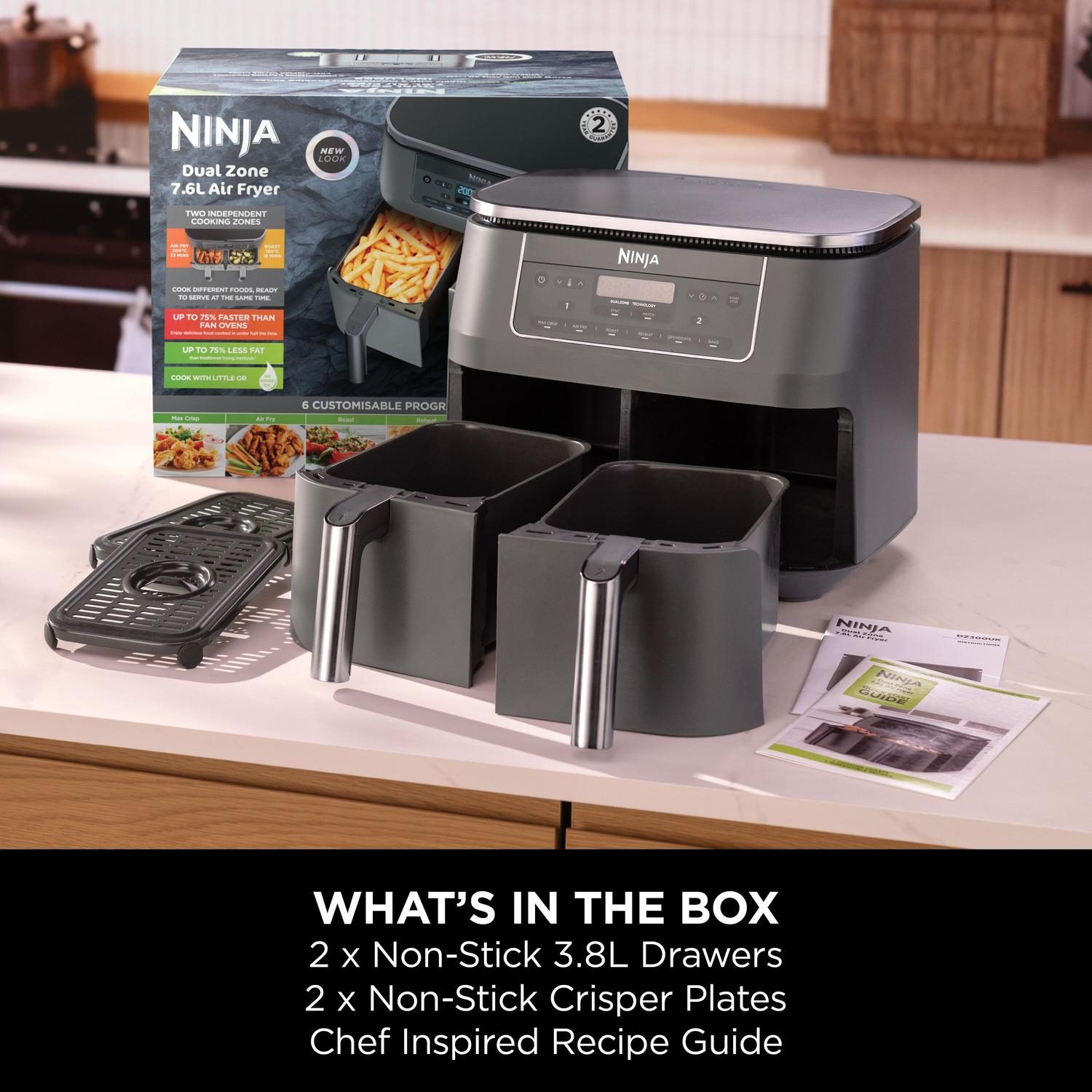 Ninja Dual Zone 7.6L Air Fryer DZ300UK - Grey Ninja Dual Zone 7.6L Air Fryer DZ300UK - Grey
