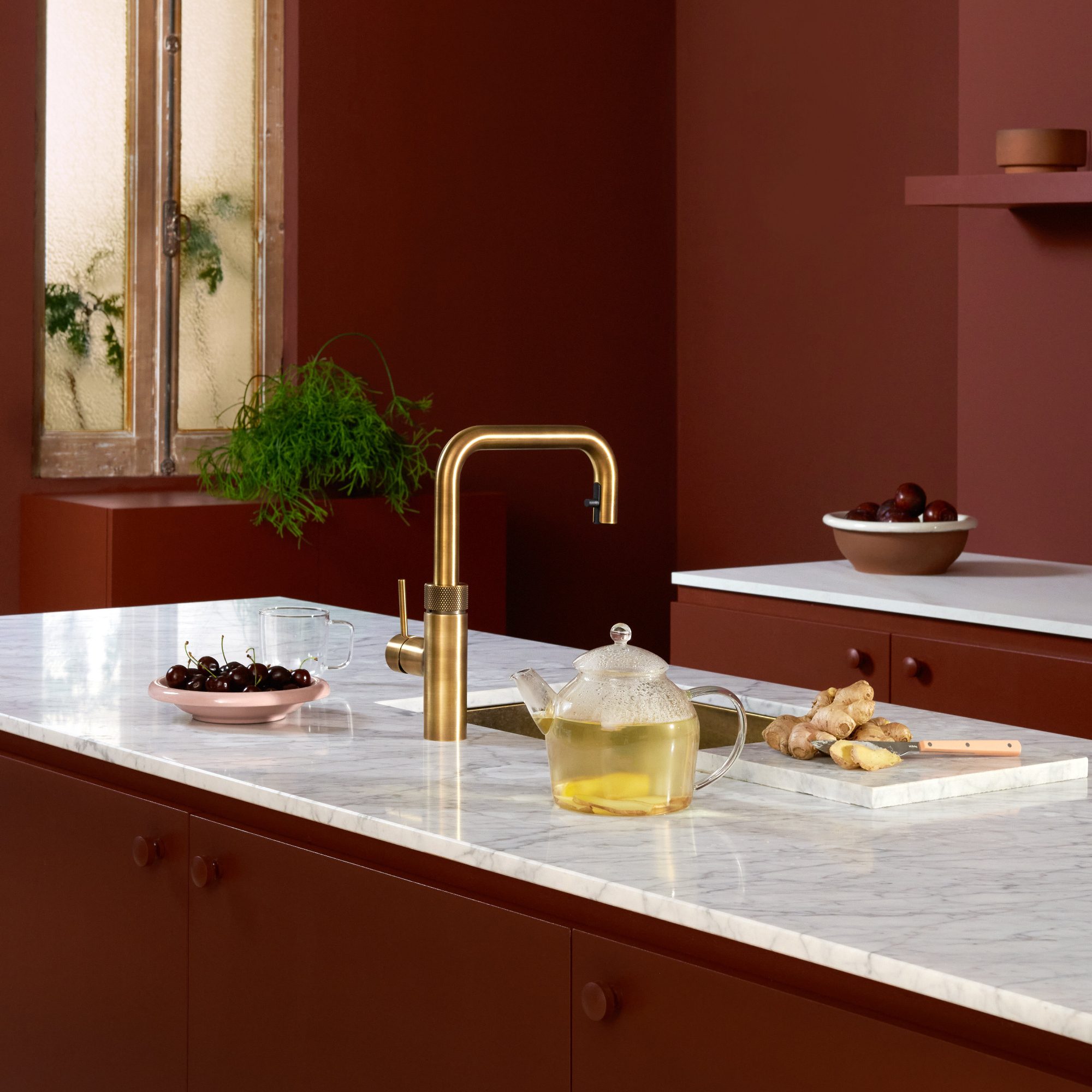 Quooker FXSPTB Flex Square 3-in-1 Boiling Water Tap PRO3 FLEX SQUARE PTB - PATINATED BRASS Quooker FXSPTB Flex Square 3-in-1 Boiling Water Tap PRO3 FLEX SQUARE PTB - PATINATED BRASS