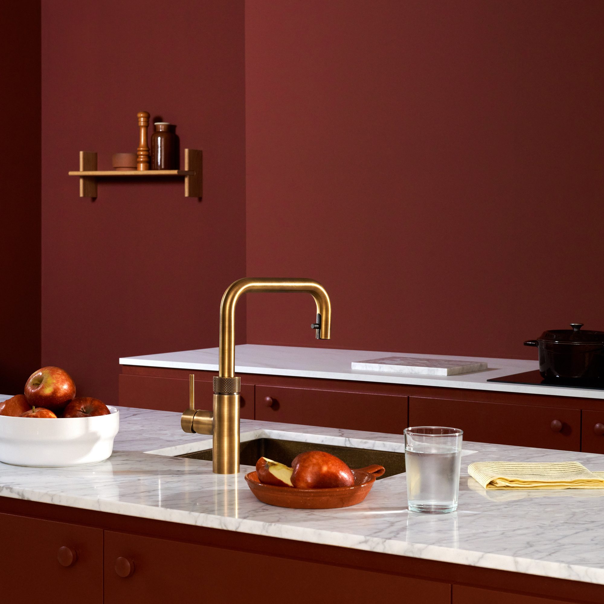 Quooker FXSPTB Flex Square 3-in-1 Boiling Water Tap PRO3 FLEX SQUARE PTB - PATINATED BRASS Quooker FXSPTB Flex Square 3-in-1 Boiling Water Tap PRO3 FLEX SQUARE PTB - PATINATED BRASS