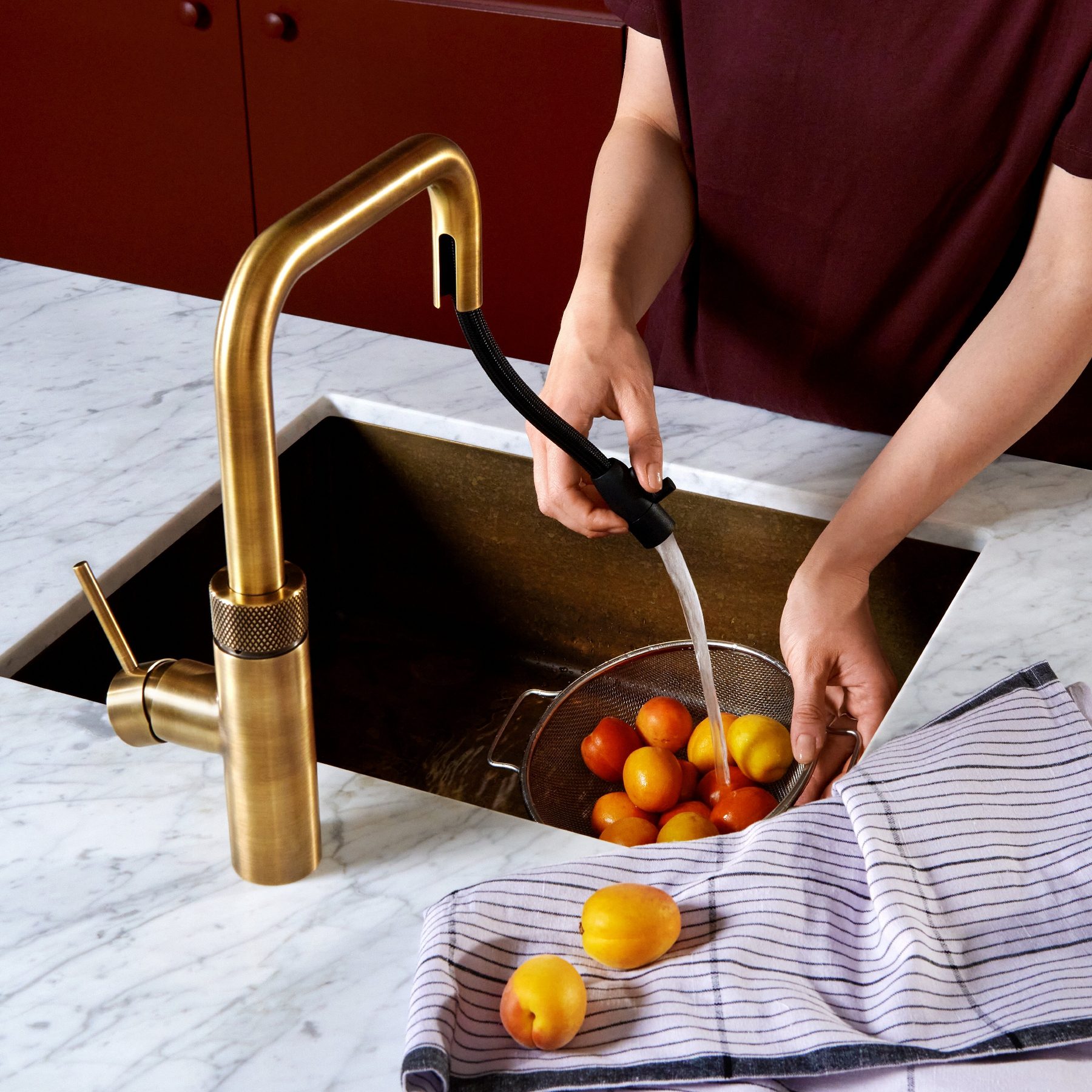 Quooker FXSPTB Flex Square 3-in-1 Boiling Water Tap PRO3 FLEX SQUARE PTB - PATINATED BRASS Quooker FXSPTB Flex Square 3-in-1 Boiling Water Tap PRO3 FLEX SQUARE PTB - PATINATED BRASS