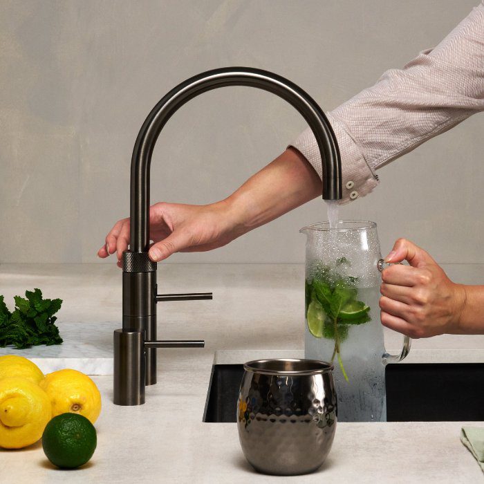 Quooker FNRGME Combi+ Fusion Round Boiling Water Tap COMBI+ FUSION ROUND GUNMETAL - GUNMETAL Quooker FNRGME Combi+ Fusion Round Boiling Water Tap COMBI+ FUSION ROUND GUNMETAL - GUNMETAL