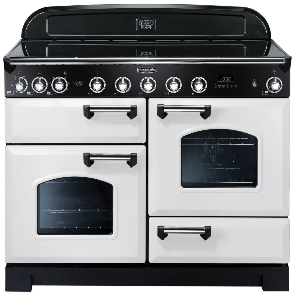 Rangemaster  Classic Deluxe 110cm Induction Range Cooker 113110 CDL110EIWH/C - White