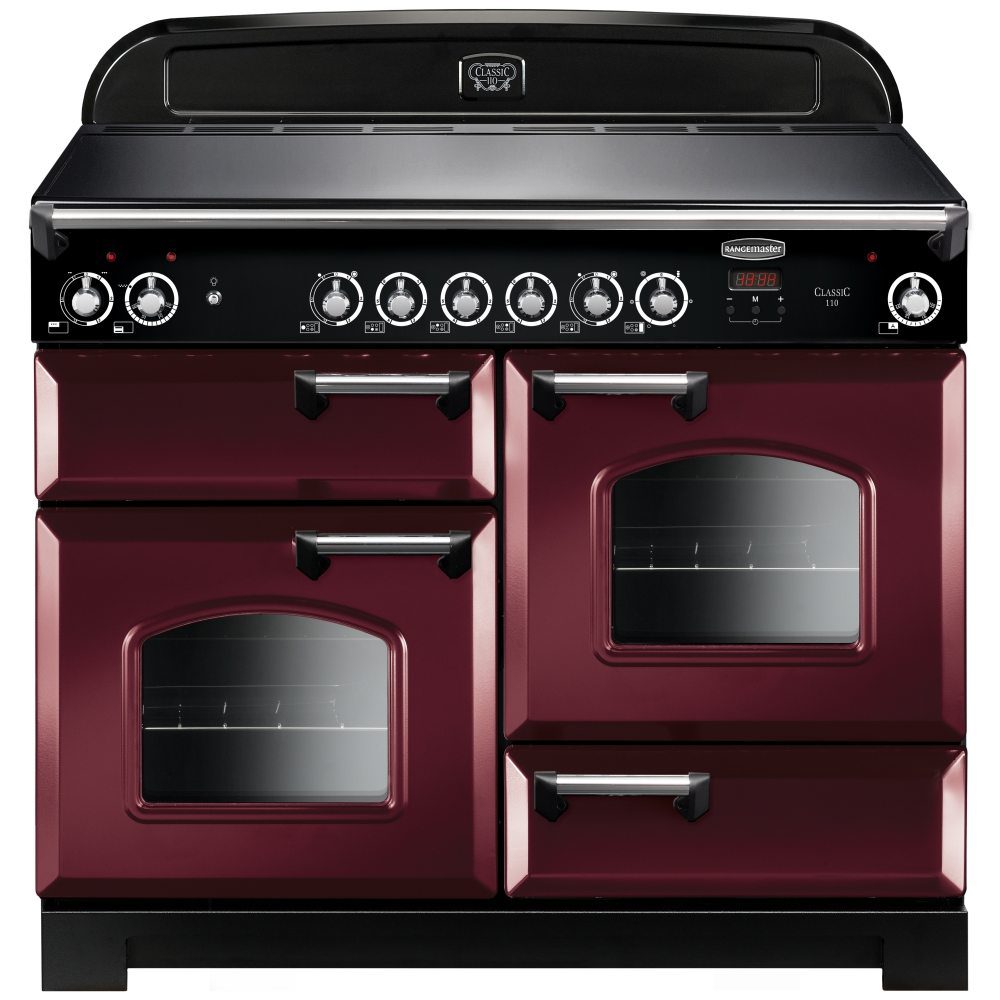 Rangemaster  Classic 110cm Ceramic Range Cooker 117530 CLA110ECCY/C - Cranberry