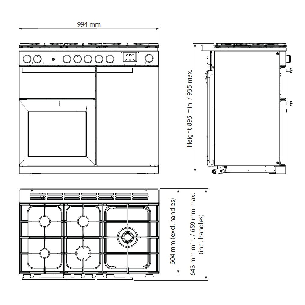 Rangemaster Nexus 100cm Dual Fuel Range Cooker 16390 NEX100DFPSLT/CM1 - Slate Rangemaster Nexus 100cm Dual Fuel Range Cooker 16390 NEX100DFPSLT/CM1 - Slate
