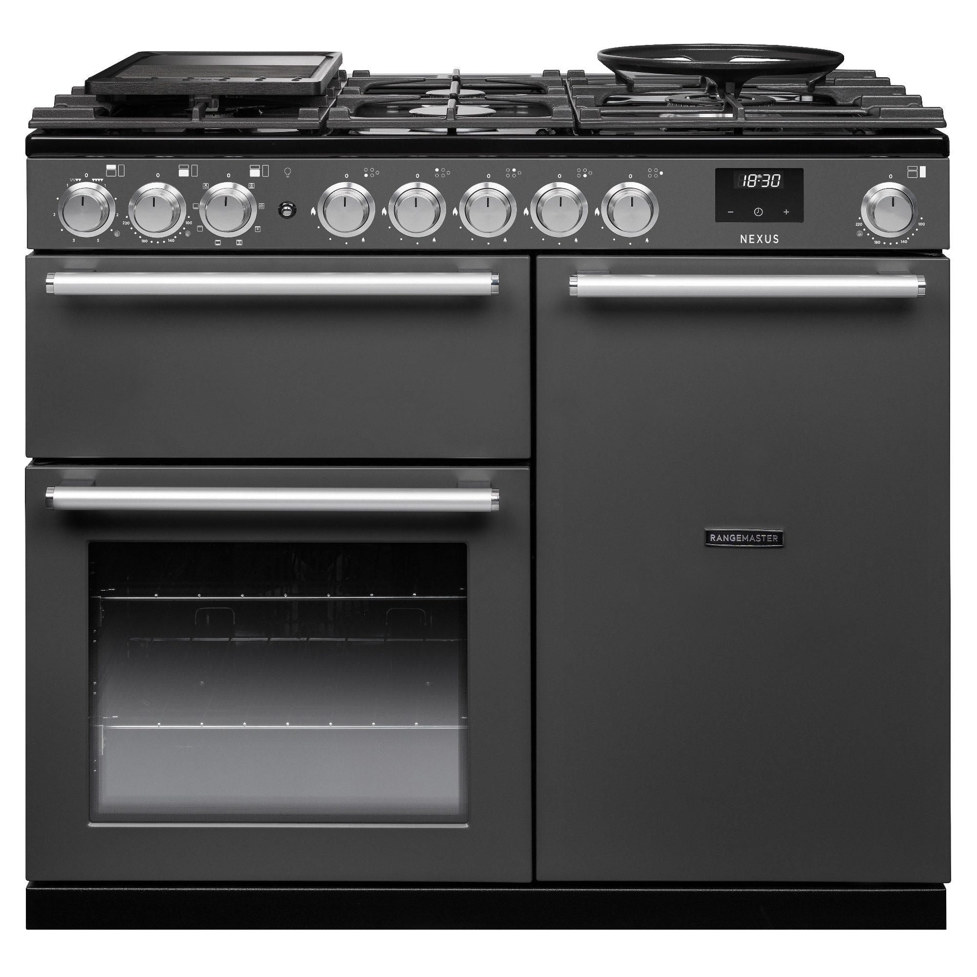 Rangemaster  Nexus 100cm Dual Fuel Range Cooker 16390 NEX100DFPSLT/CM1 - Slate