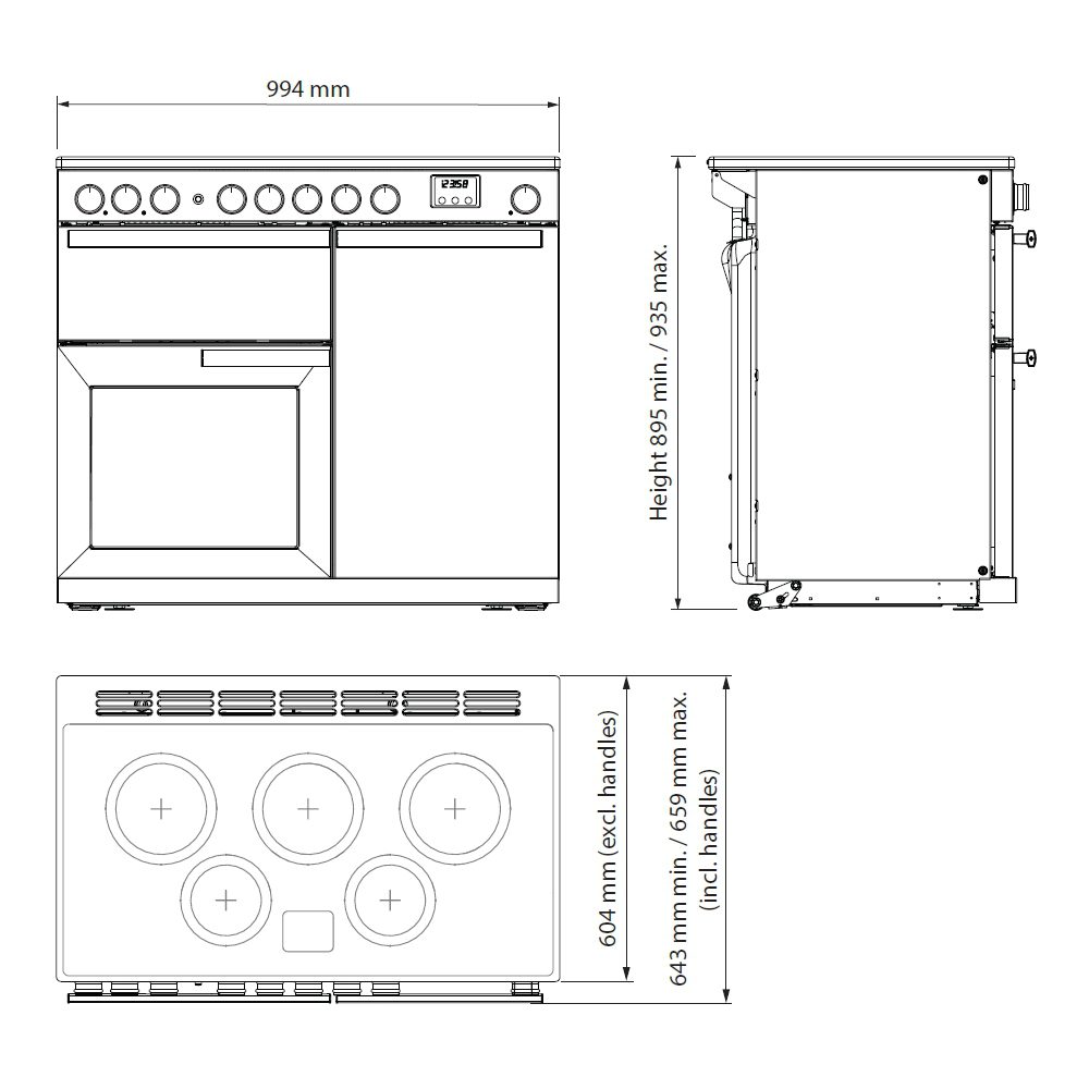 Rangemaster Nexus 100cm Induction Range Cooker 16404 NEX100EIPSLT/CM1 - Slate Rangemaster Nexus 100cm Induction Range Cooker 16404 NEX100EIPSLT/CM1 - Slate