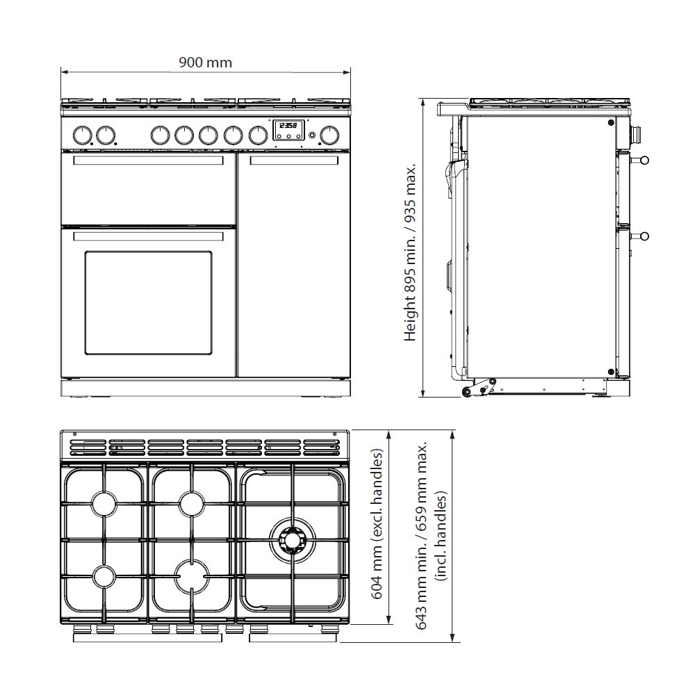 Rangemaster Nexus 90cm Dual Fuel Range Cooker 16347 NEX90DFPCBL/CM1 - Charcoal Black Rangemaster Nexus 90cm Dual Fuel Range Cooker 16347 NEX90DFPCBL/CM1 - Charcoal Black