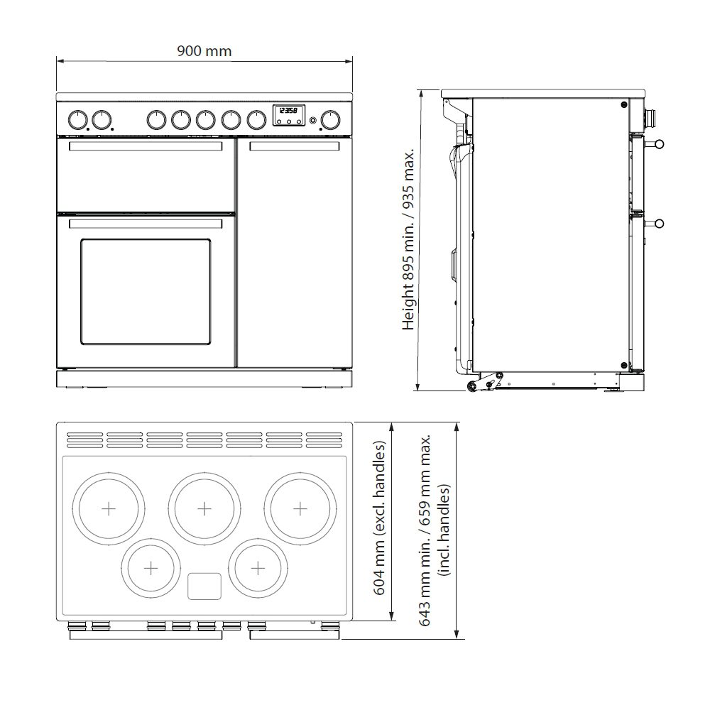Rangemaster Nexus 90cm Induction Range Cooker 16366 NEX90EISTST/CM1 - Stainless Steel Rangemaster Nexus 90cm Induction Range Cooker 16366 NEX90EISTST/CM1 - Stainless Steel