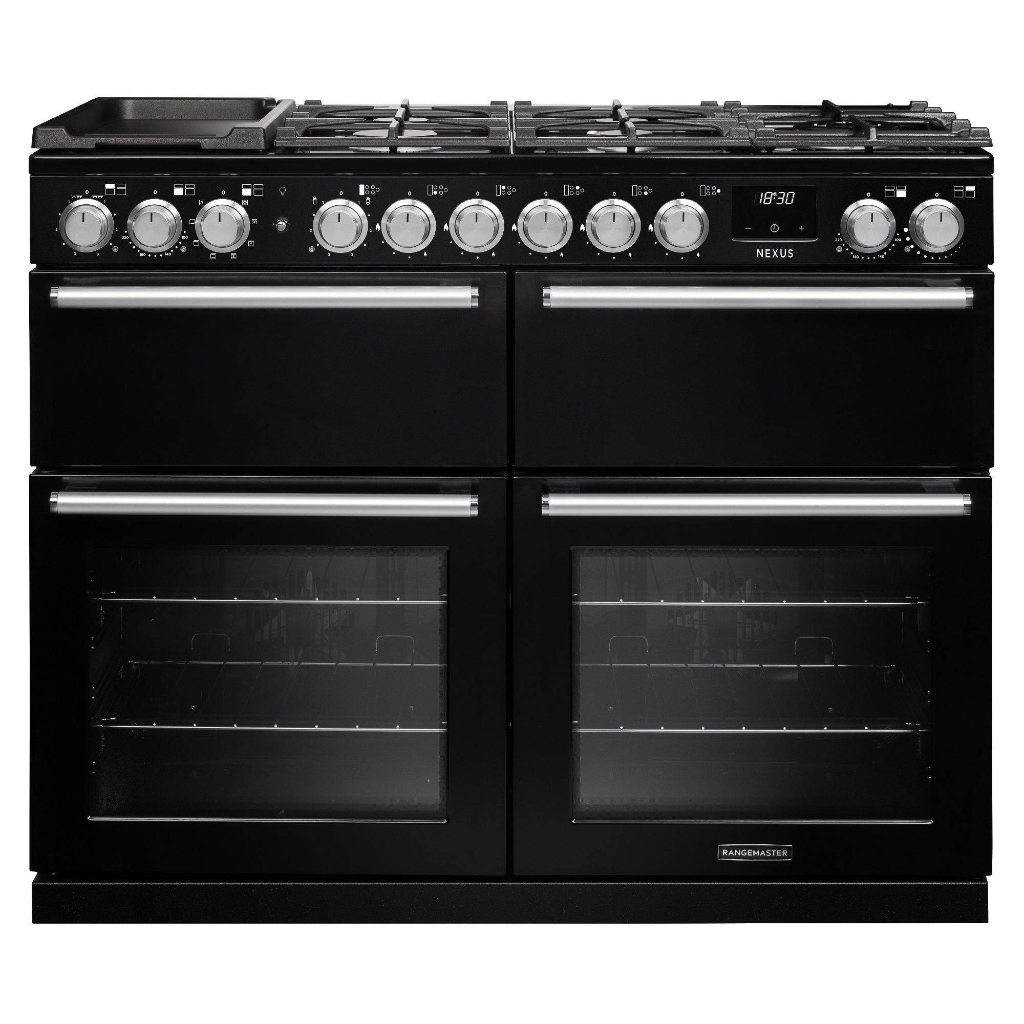 Rangemaster  Nexus 110cm BC Dual Fuel Range Cooker 16459 NEXB110DFPCBL/CM1 - Charcoal Black