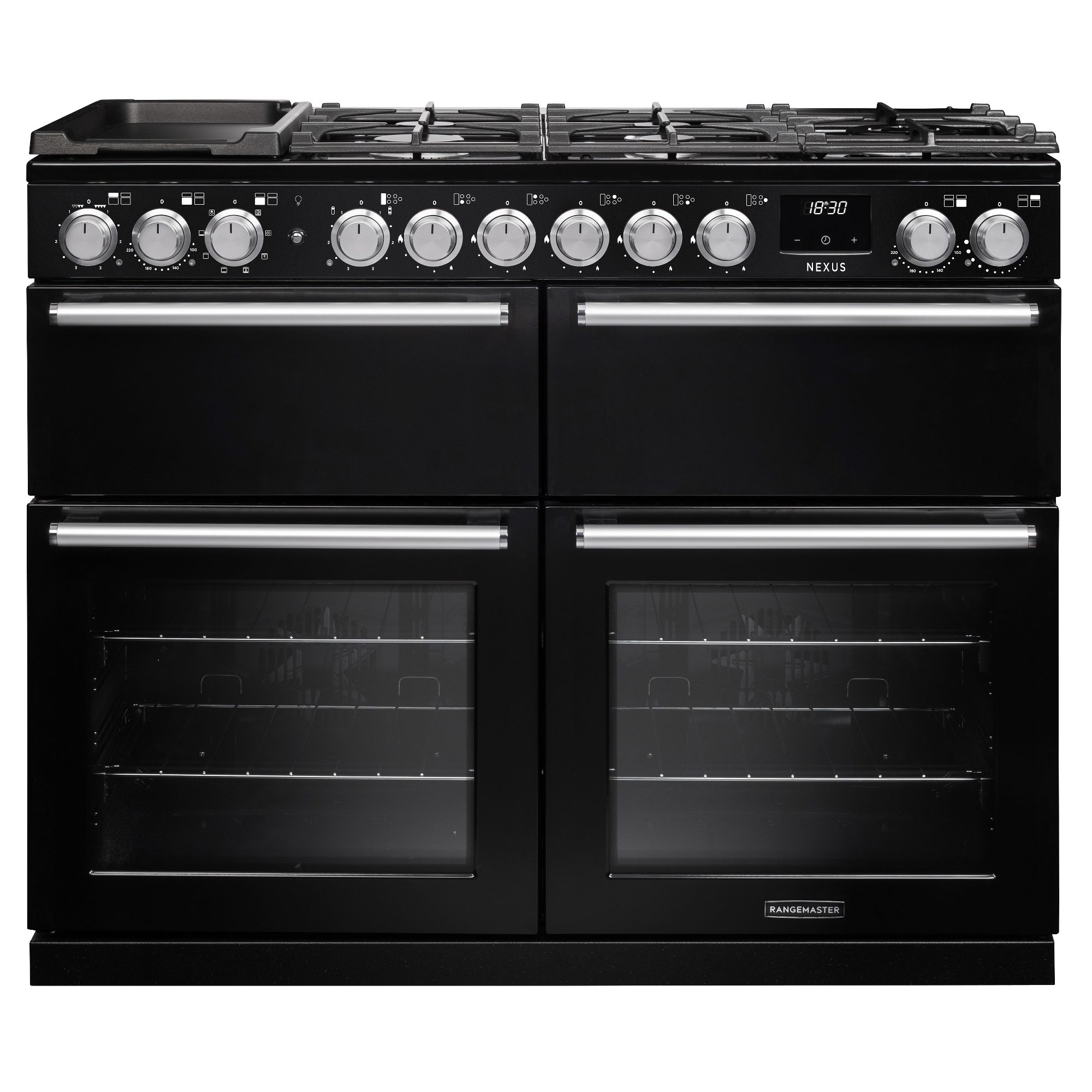 Rangemaster  Nexus 110cm BC Dual Fuel Range Cooker 16458 NEXB110DFPGBL/CM1 - Black