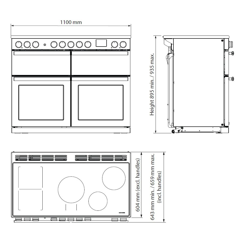 Rangemaster Nexus 110cm BC Induction Range Cooker 16481 NEXB110EIPSLT/CM1 - Slate Rangemaster Nexus 110cm BC Induction Range Cooker 16481 NEXB110EIPSLT/CM1 - Slate
