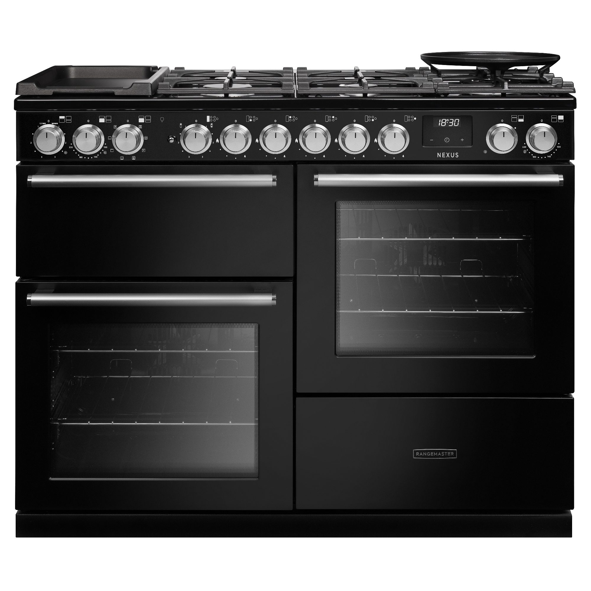 Rangemaster  Nexus 110cm OC Dual Fuel Range Cooker 16417 NEXO110DFPCBL/CM1 - Charcoal Black