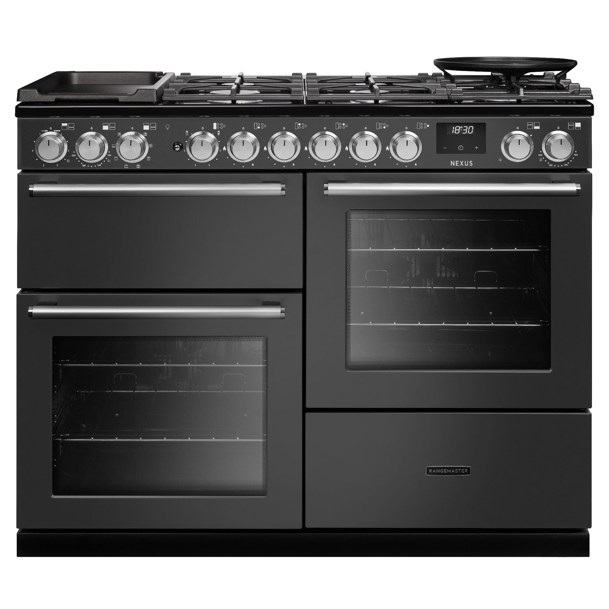 Rangemaster  Nexus 110cm OC Dual Fuel Range Cooker 16418 NEXO110DFPSLT/CM1 - Slate