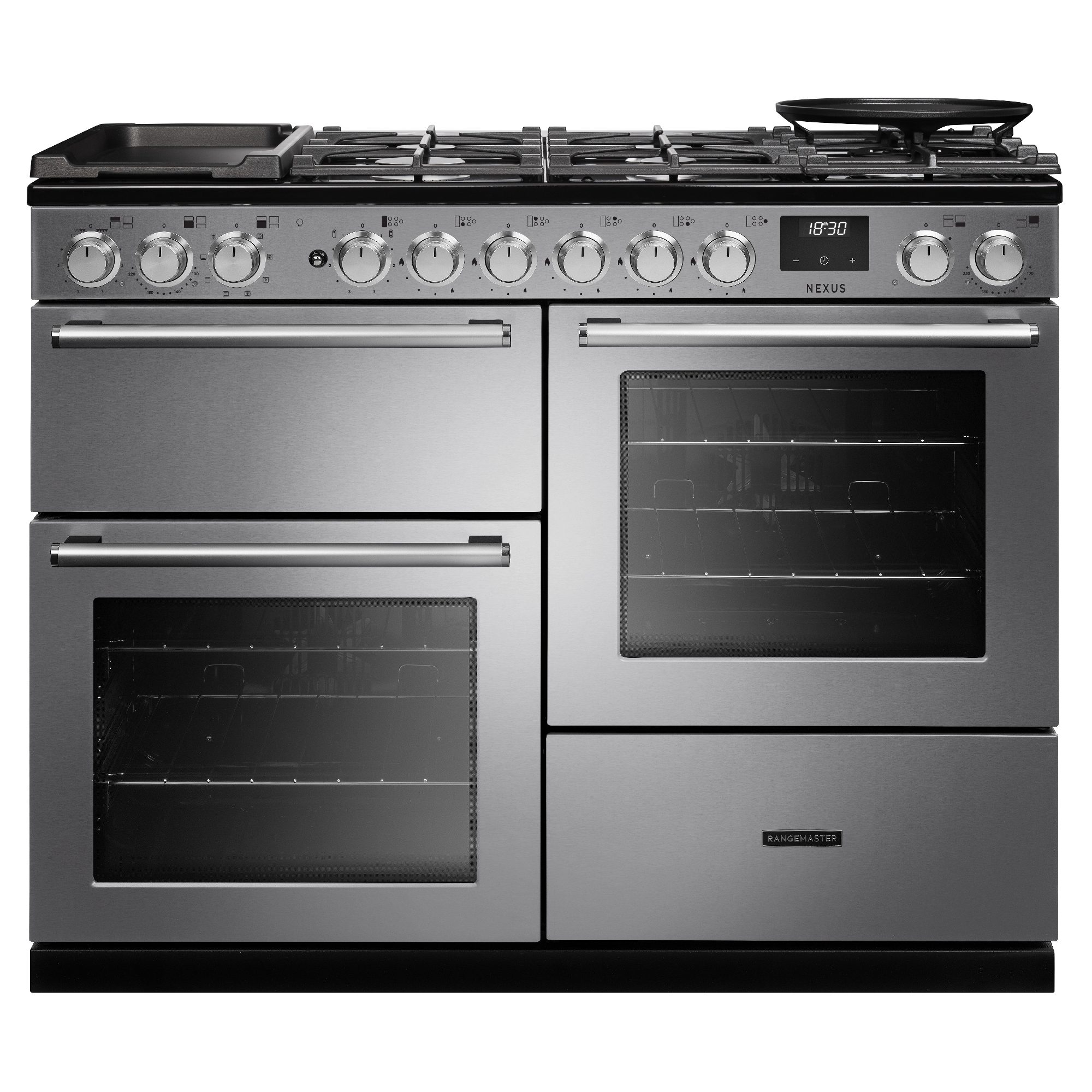 Rangemaster  Nexus 110cm OC Dual Fuel Range Cooker 16415 NEXO110DFSTST/CM1 - Stainless Steel