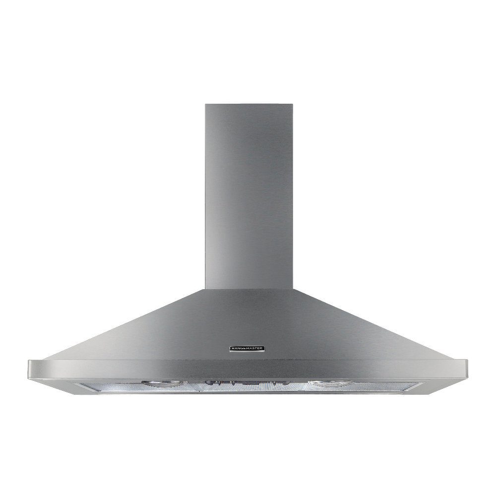 Rangemaster  90cm Chimney Hood With Chrome Badge RHDC90SS/C - Stainless Steel