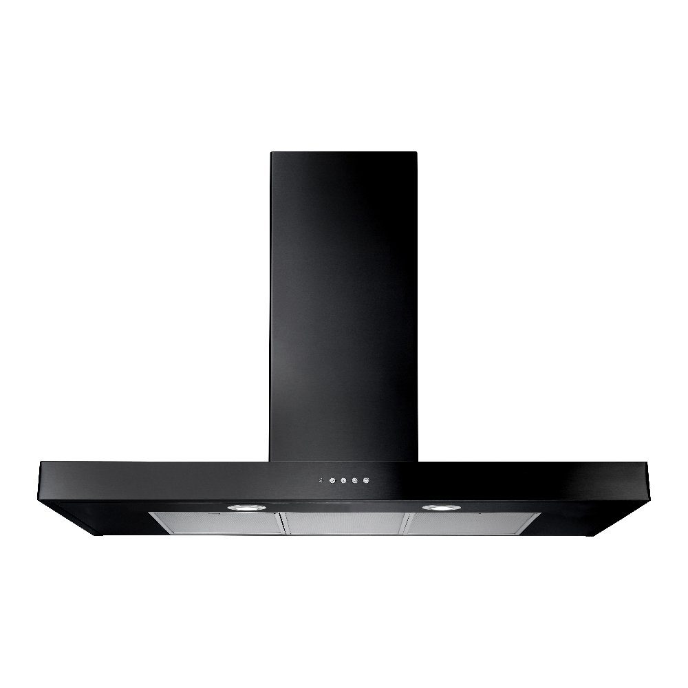 Rangemaster  110cm Flat Chimney Hood UHDF110BL/ - Black