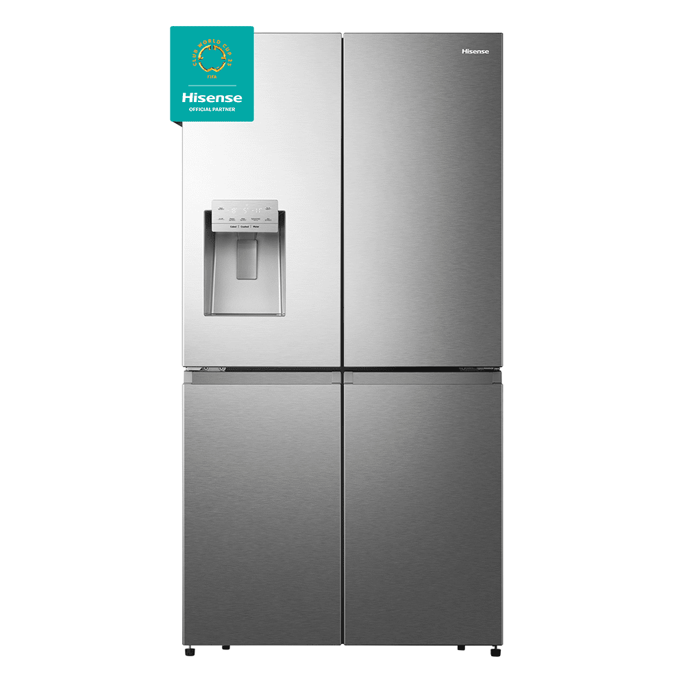 Hisense Four Door Fridge Freezer With Ice & Water Non Plumbed RQ760N4SASE - Silver Hisense Four Door Fridge Freezer With Ice & Water Non Plumbed RQ760N4SASE - Silver