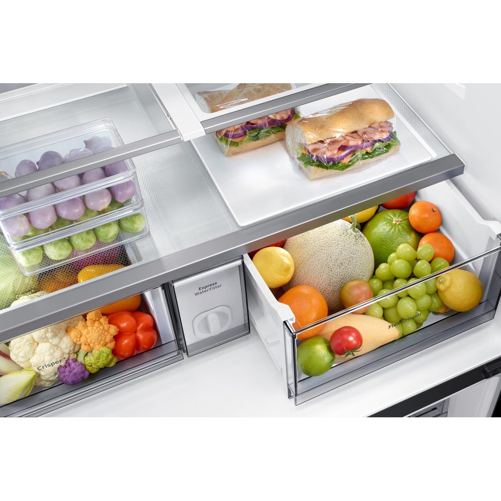 Samsung Series 9 French Style 4 Door Fridge Freezer With Ice & Water RF65DG960EB1EU - Black Steel Samsung Series 9 French Style 4 Door Fridge Freezer With Ice & Water RF65DG960EB1EU - Black Steel