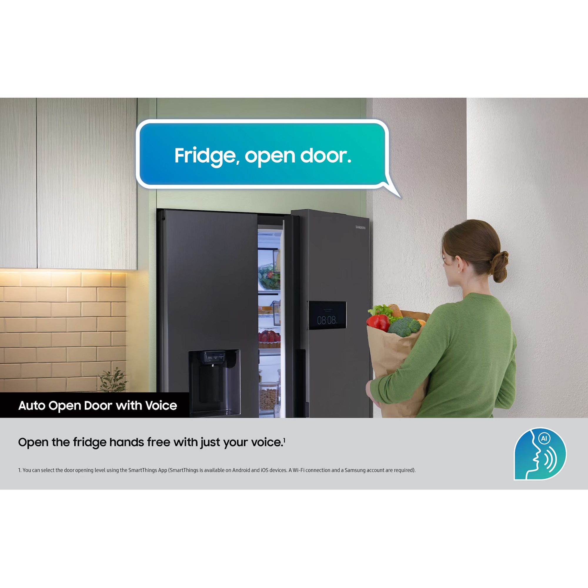 Samsung French Style 4 Door Fridge Freezer Ice & Water RM90F67CECEU - Black Samsung French Style 4 Door Fridge Freezer Ice & Water RM90F67CECEU - Black