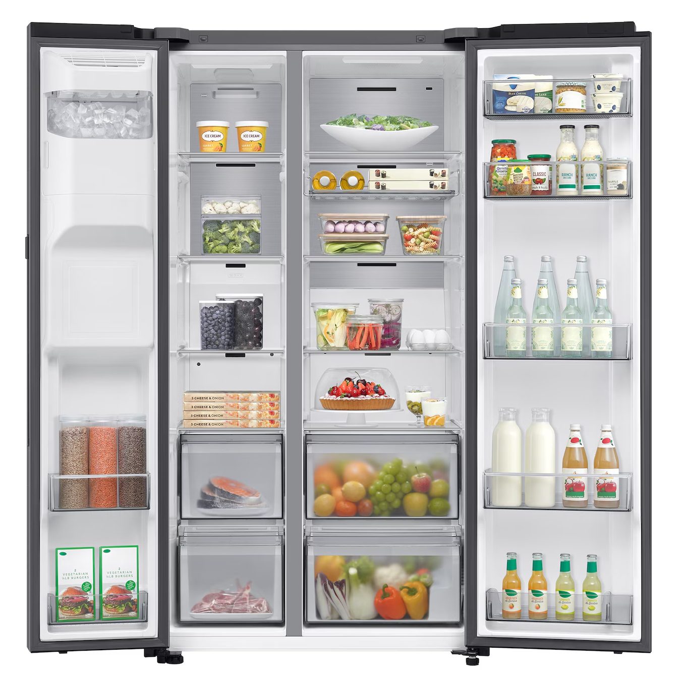 Samsung Series 8 American Fridge Freezer With Ice & Water RS80F66KBTEU - Stainless Steel Samsung Series 8 American Fridge Freezer With Ice & Water RS80F66KBTEU - Stainless Steel