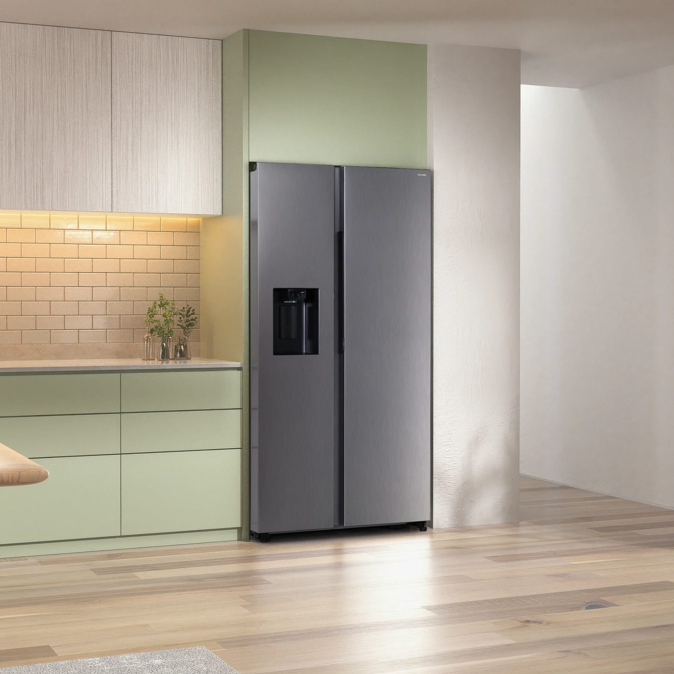 Samsung Series 8 American Fridge Freezer With Ice & Water RS80F66KBTEU - Stainless Steel Samsung Series 8 American Fridge Freezer With Ice & Water RS80F66KBTEU - Stainless Steel