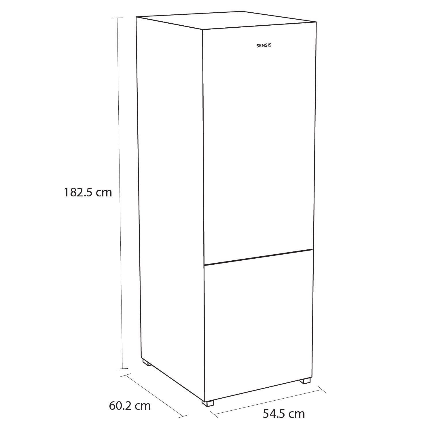 Sensis 55cm Frost Free Fridge Freezer RFCMF0154EW - White Sensis 55cm Frost Free Fridge Freezer RFCMF0154EW - White