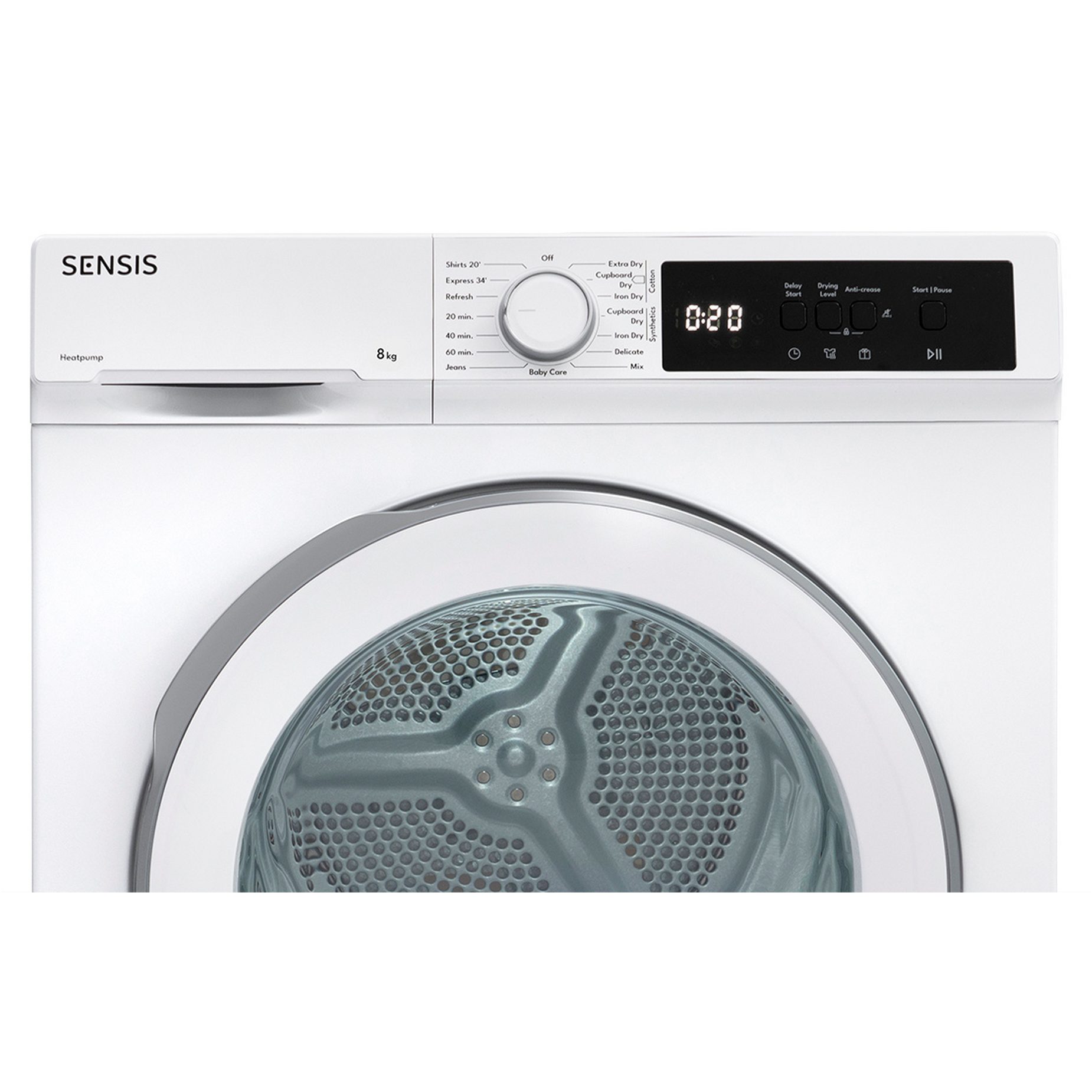 Sensis 8Kg Heat Pump Tumble Dryer TDHF018A2W - White Sensis 8Kg Heat Pump Tumble Dryer TDHF018A2W - White