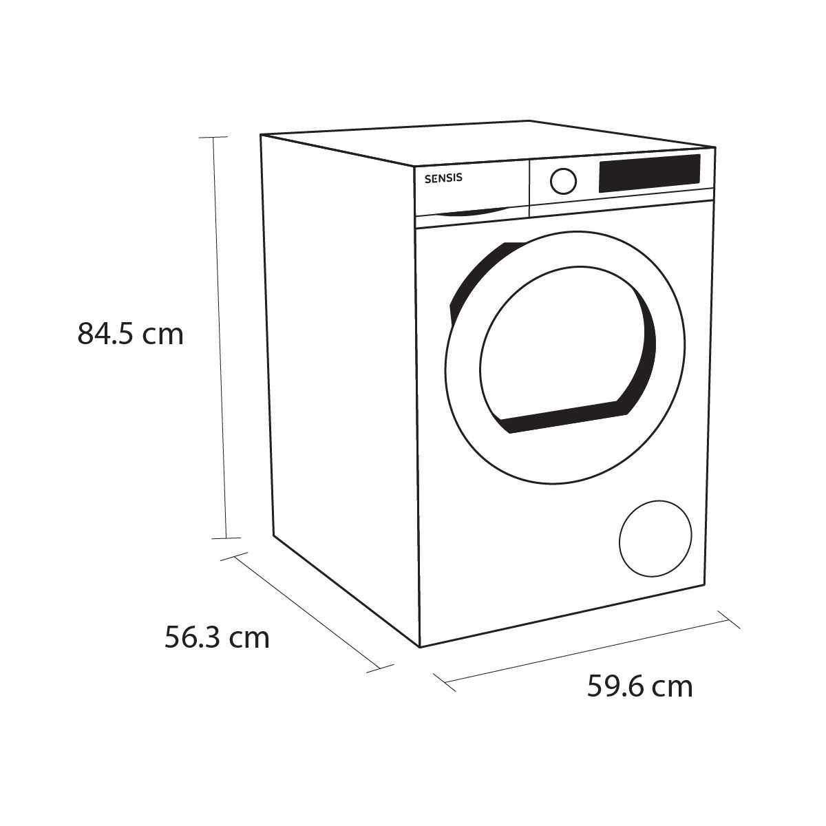 Sensis 8Kg Heat Pump Tumble Dryer TDHF018A2W - White Sensis 8Kg Heat Pump Tumble Dryer TDHF018A2W - White