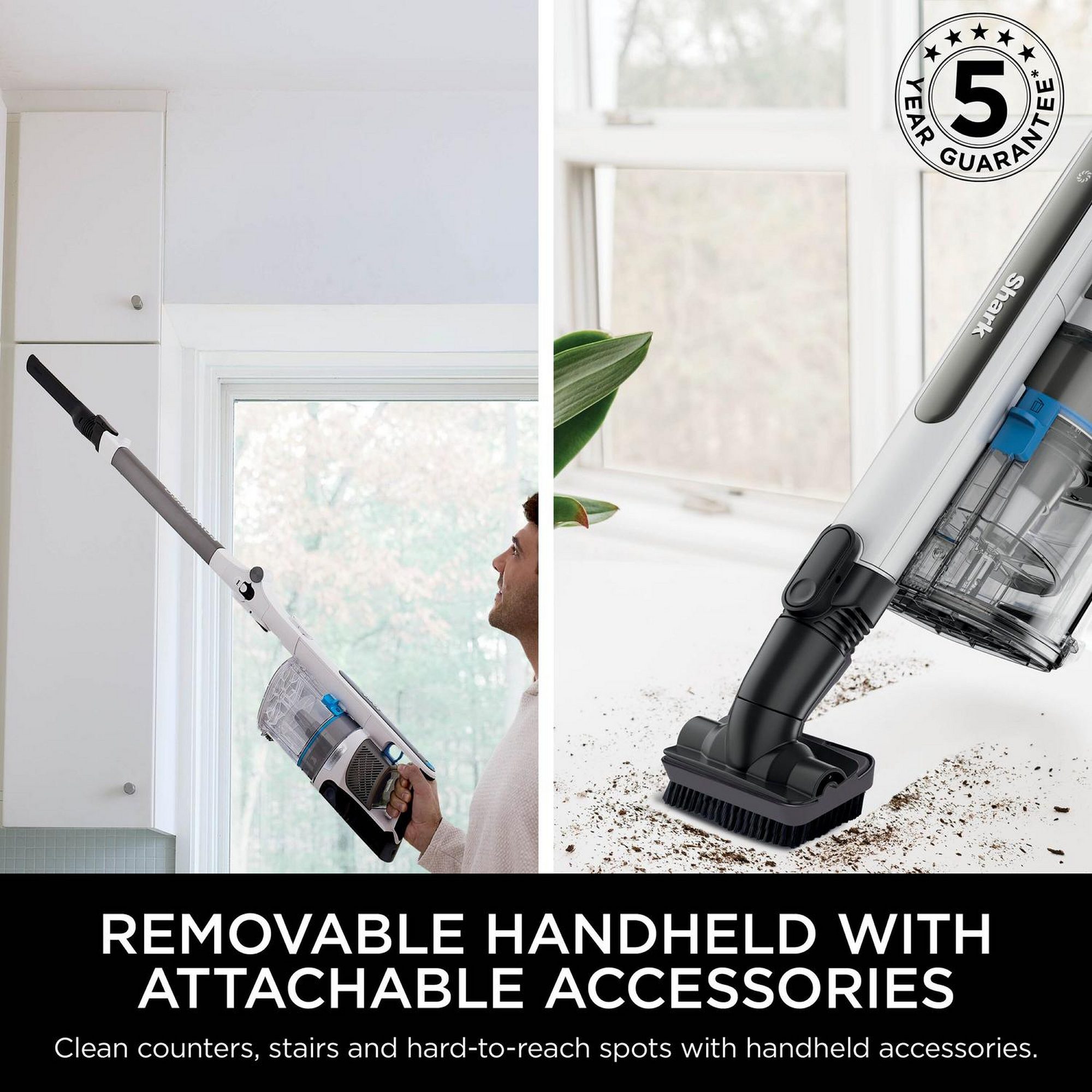 Shark PowerDetect Cordless Stick Vacuum Cleaner IZ380UKT - Grey Shark PowerDetect Cordless Stick Vacuum Cleaner IZ380UKT - Grey