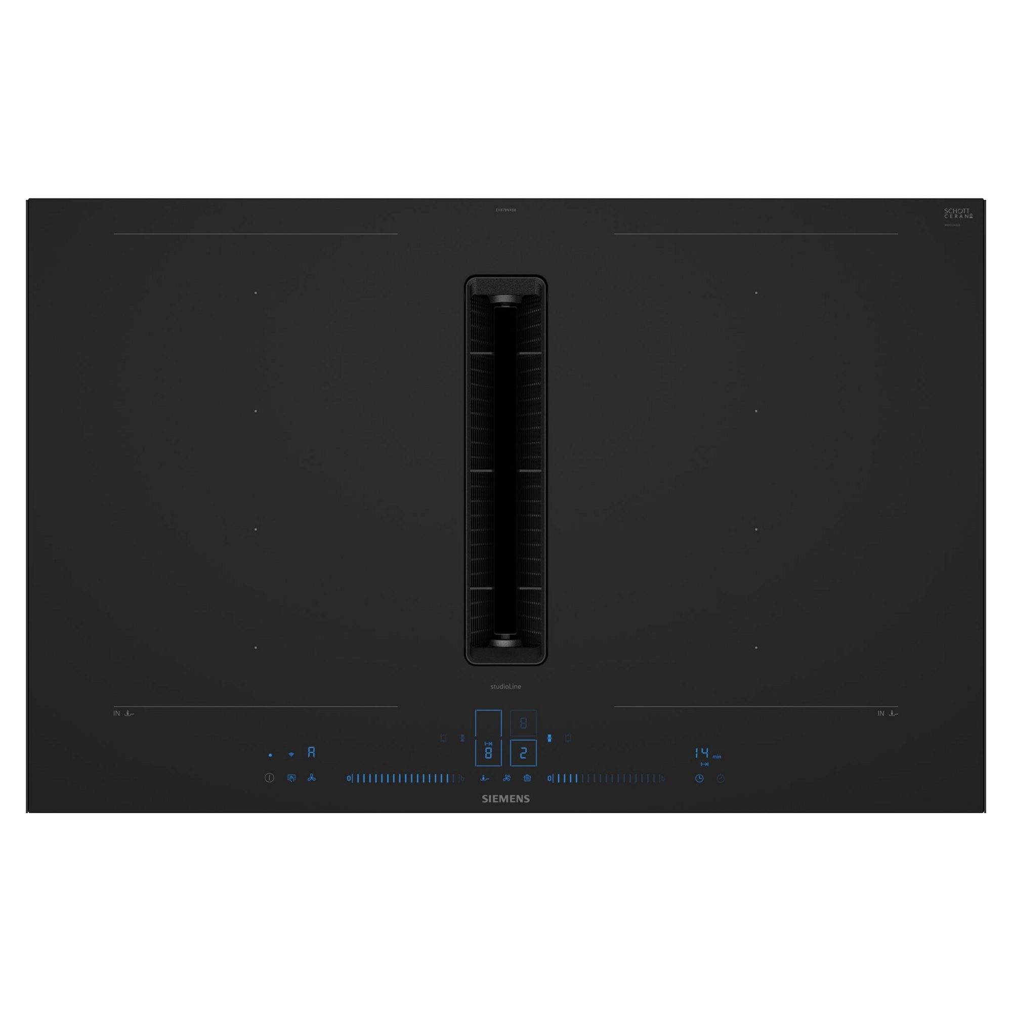 Siemens  IQ-700 80cm Air Venting Induction Hob EX87BNX68E - Matte Black