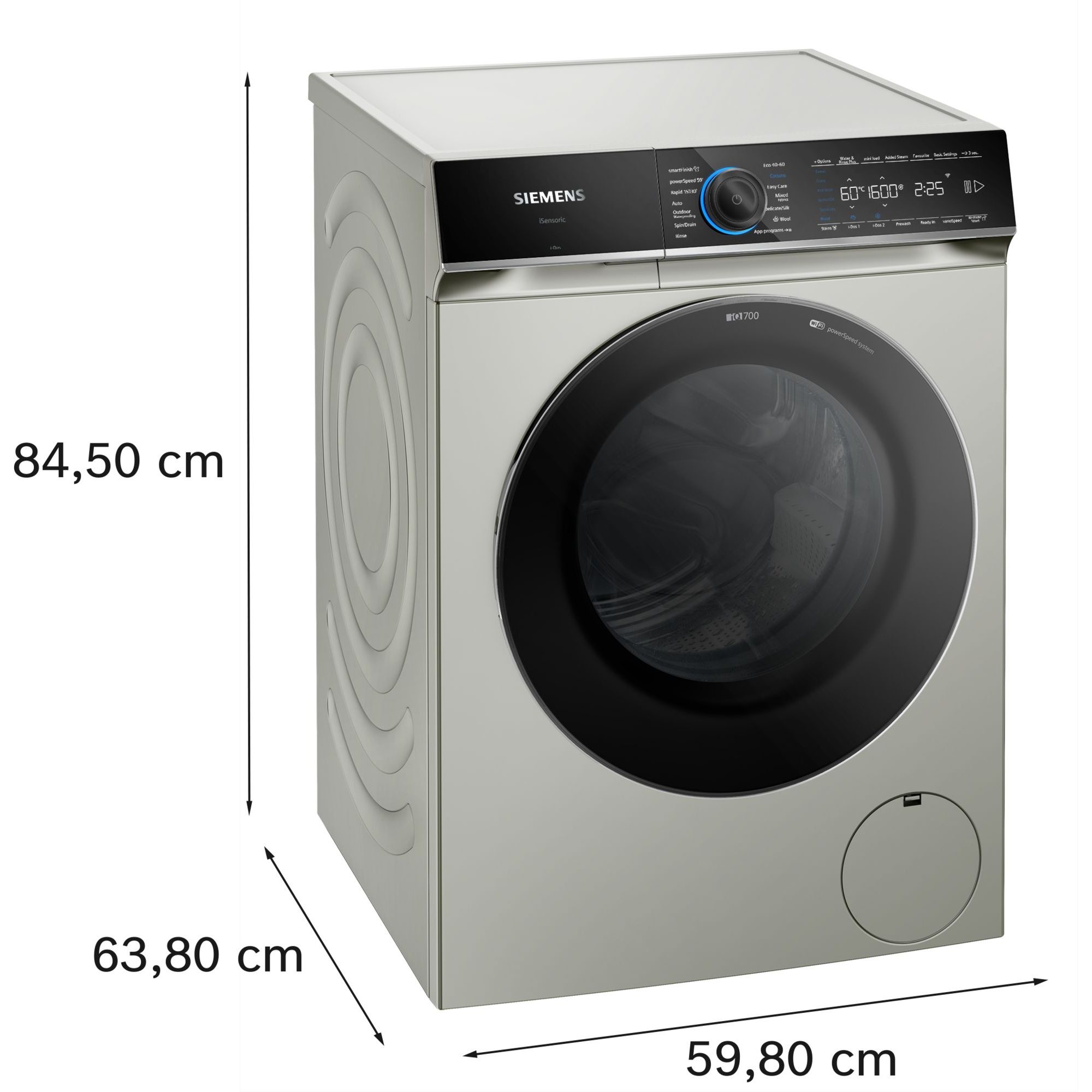Siemens 11kg IQ-700 i-DOS Washing Machine 1600rpm WG66B2AXGB - Silver Siemens 11kg IQ-700 i-DOS Washing Machine 1600rpm WG66B2AXGB - Silver