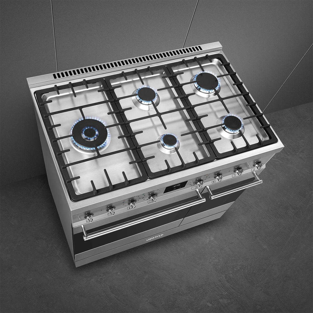 Smeg 90cm Symphony Pyrolytic Dual Fuel Range Cooker C92GPX2 - Stainless Steel Smeg 90cm Symphony Pyrolytic Dual Fuel Range Cooker C92GPX2 - Stainless Steel