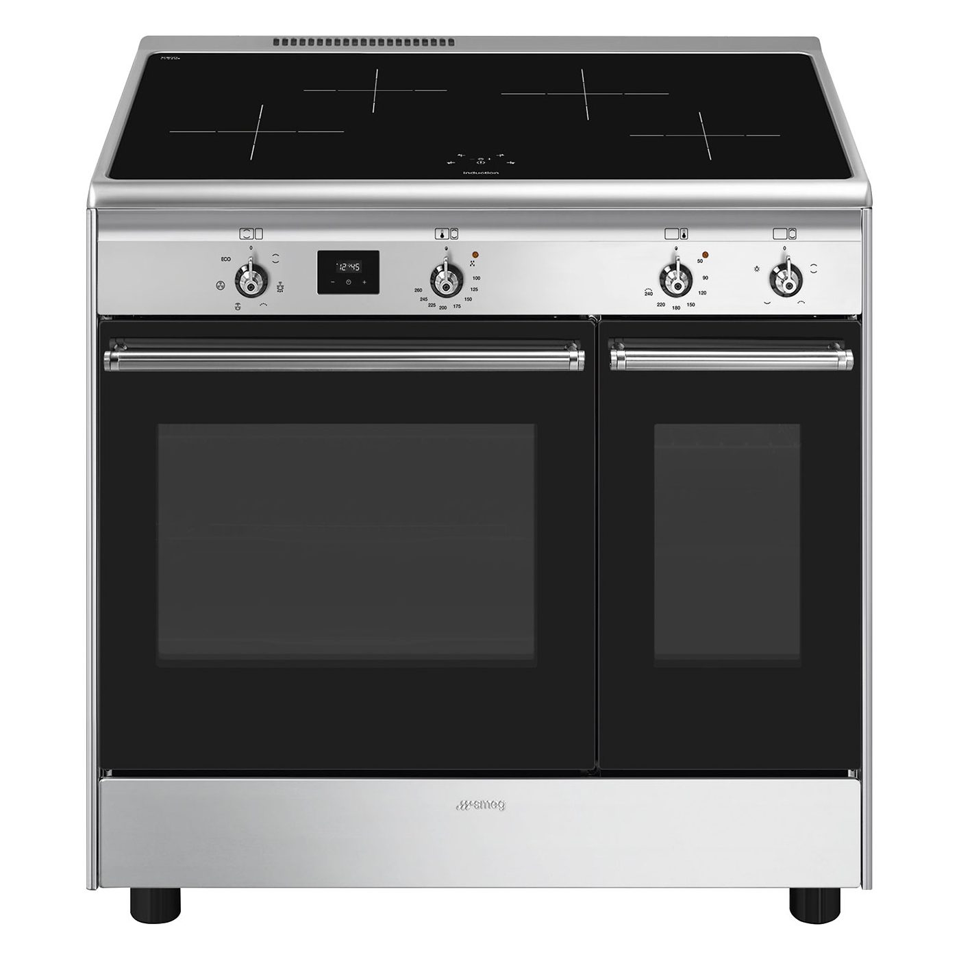 Smeg  90cm Concert Induction Range Cooker CX92IM - Stainless Steel
