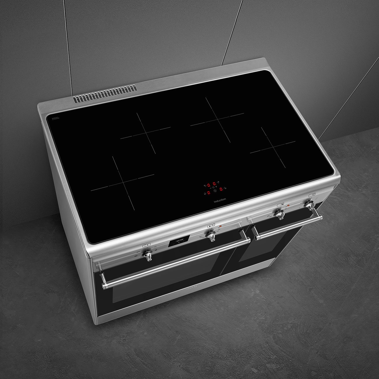 Smeg 90cm Concert Induction Range Cooker CX92IM - Stainless Steel Smeg 90cm Concert Induction Range Cooker CX92IM - Stainless Steel