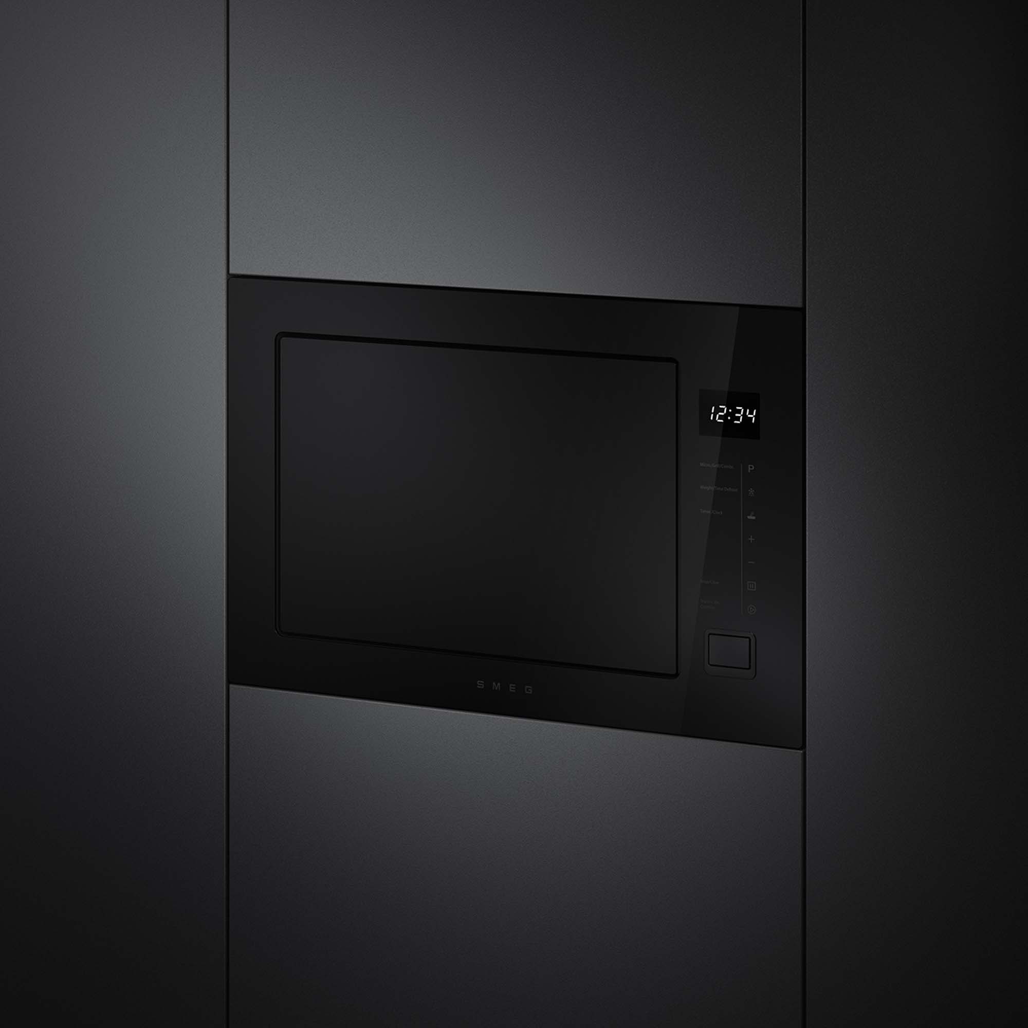 Smeg Musa Built In Microwave And Grill FMI225BI - Black Smeg Musa Built In Microwave And Grill FMI225BI - Black