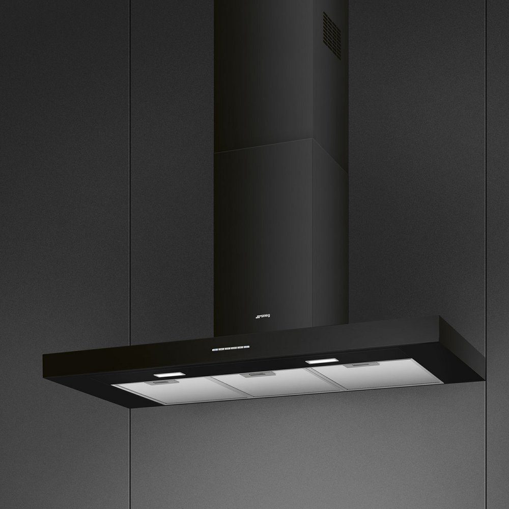 Smeg 100cm Chimney Hood KBT100BL - BLACK Smeg 100cm Chimney Hood KBT100BL - BLACK