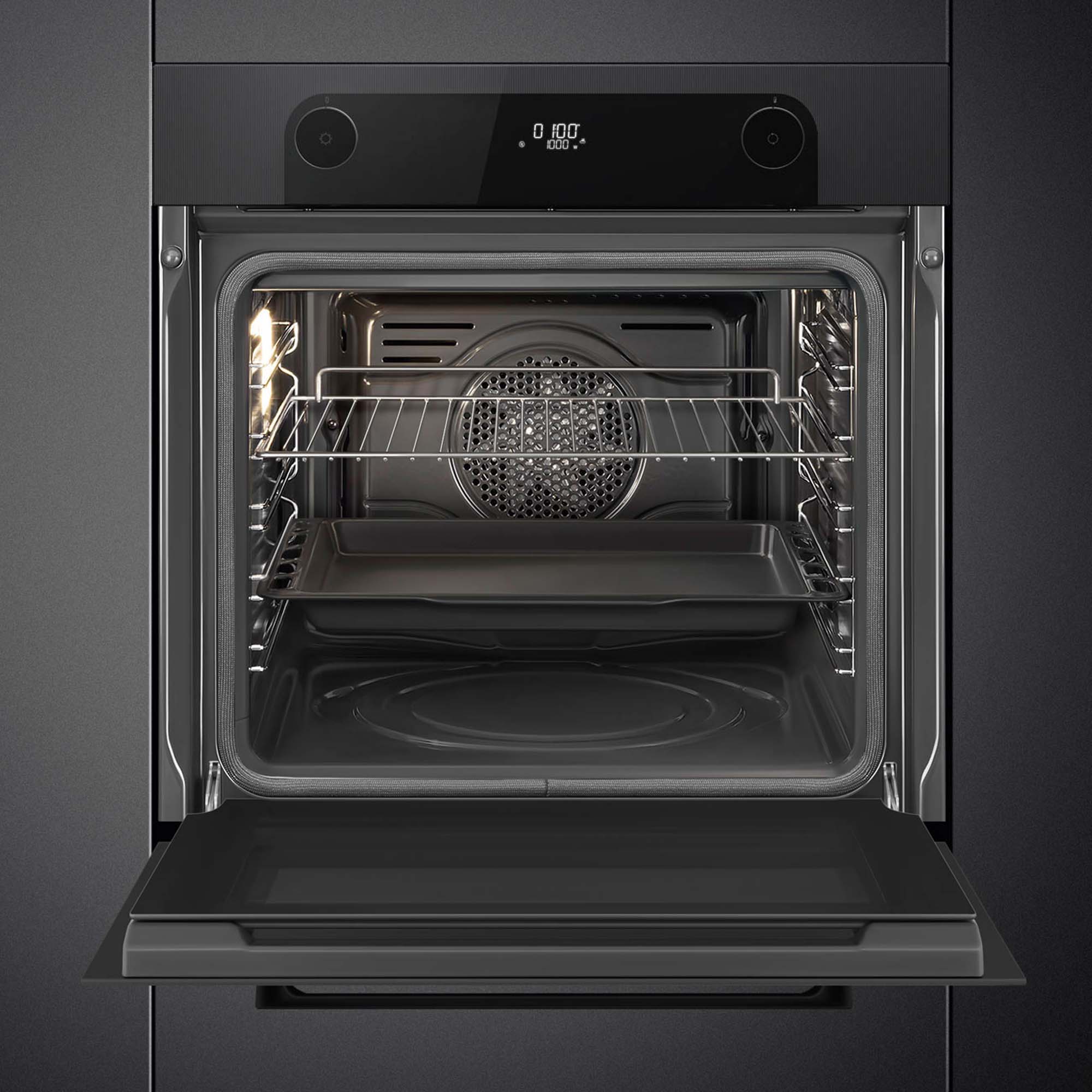 Smeg Musa Built In Pyrolytic Single Oven SFP6201TBI - Black Smeg Musa Built In Pyrolytic Single Oven SFP6201TBI - Black