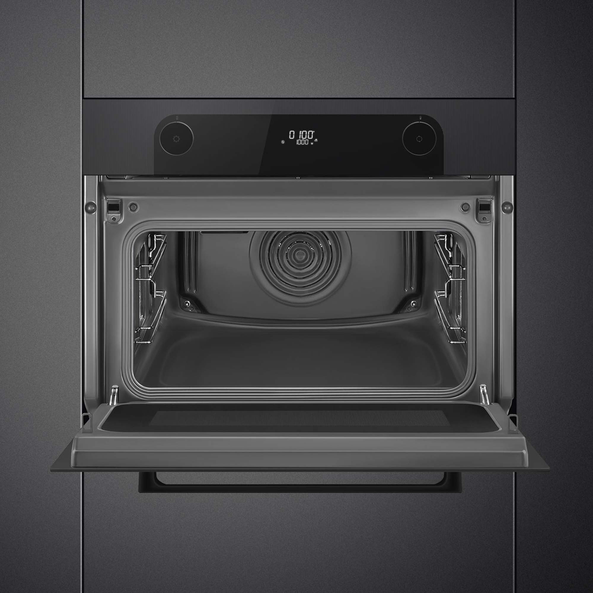 Smeg Musa Built In Combination Microwave SO4201M1BI - Black Smeg Musa Built In Combination Microwave SO4201M1BI - Black
