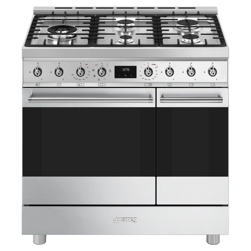 Smeg  90cm Dual Fuel Range Cooker C92GMX2 - Stainless Steel