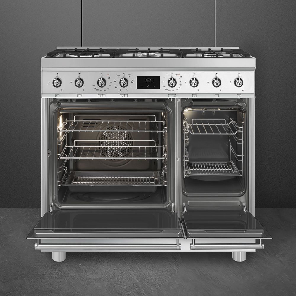 Smeg 90cm Dual Fuel Range Cooker C92GMX2 - Stainless Steel Smeg 90cm Dual Fuel Range Cooker C92GMX2 - Stainless Steel