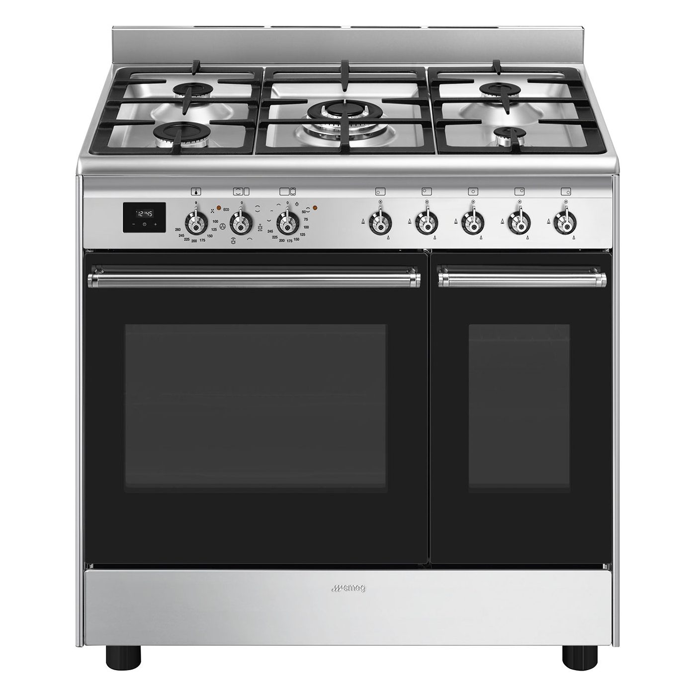 Smeg  90cm Concert Dual Fuel Range Cooker CX92GM - Stainless Steel