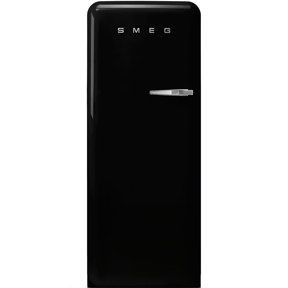 Smeg  60cm Retro Refrigerator Left Hand Hinge FAB28LBL6UK - BLACK