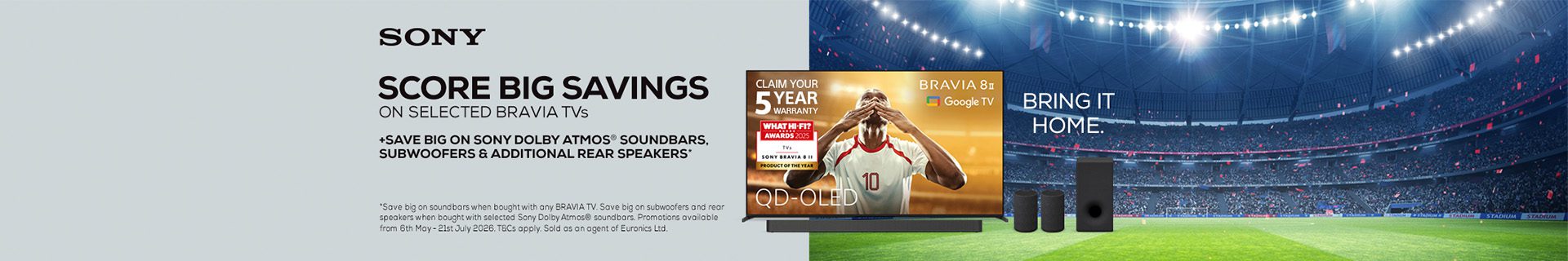 sony score big savings on selected tvs promotional image